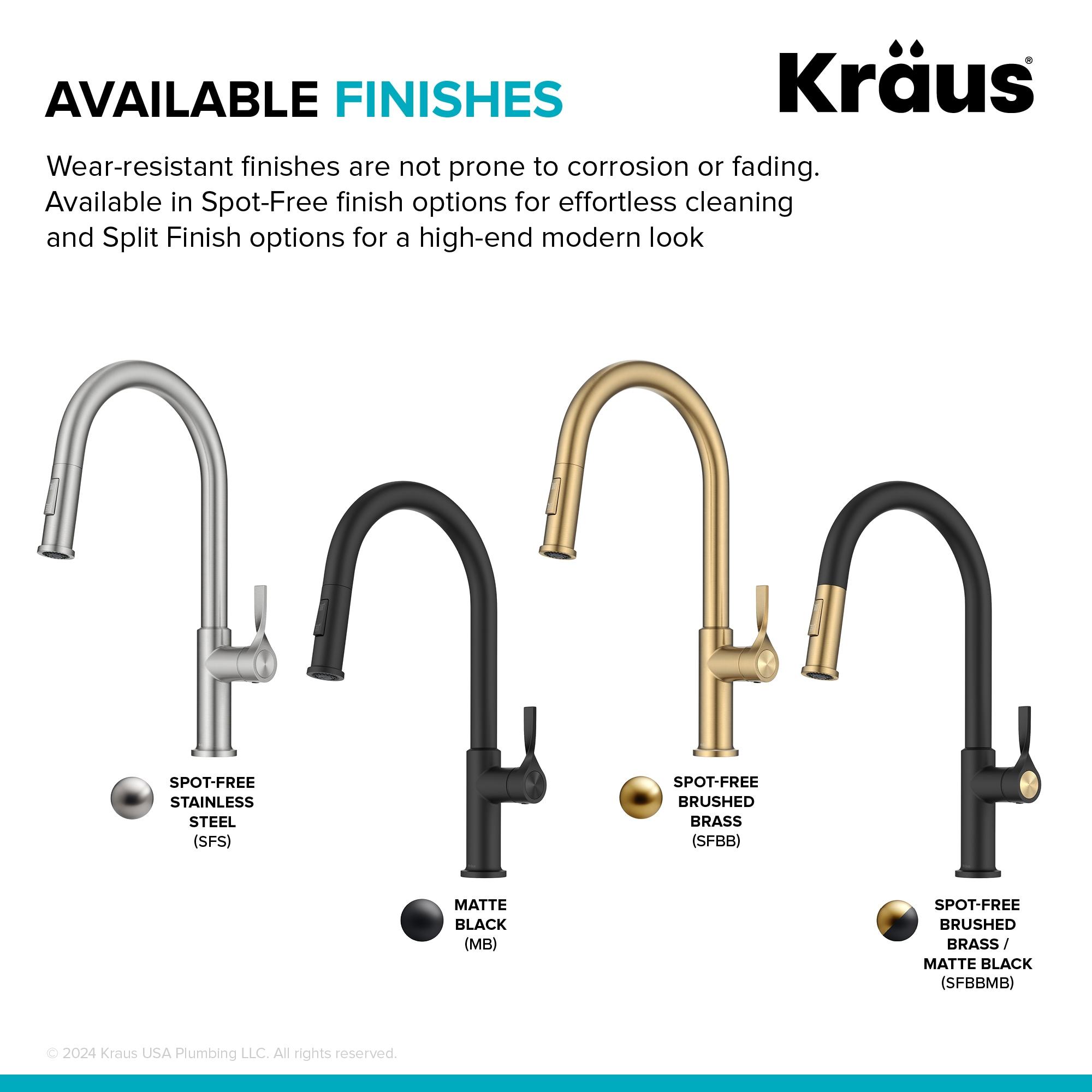 Kraus Torak 2-Function Single Handle Pull Down Kitchen Faucet