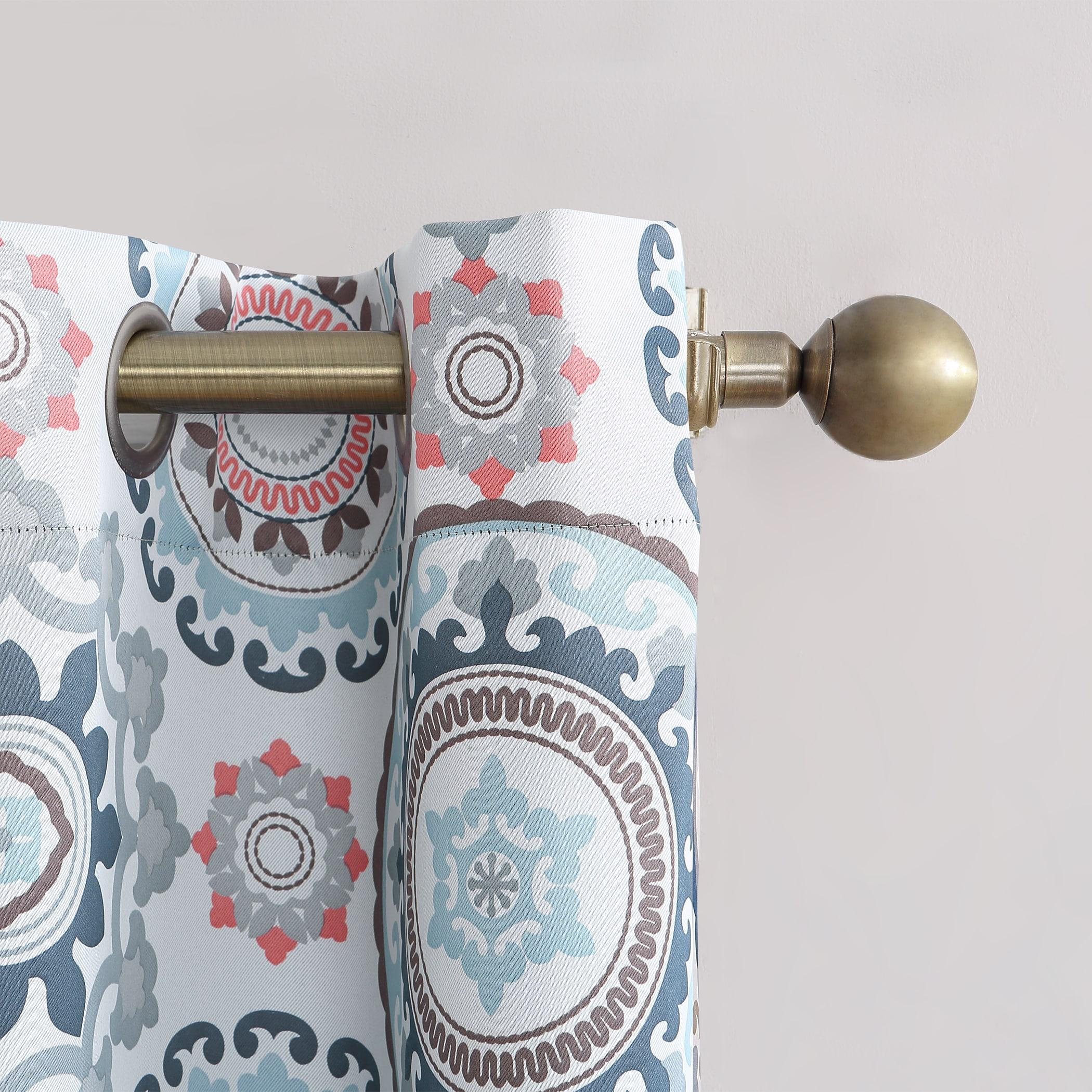 Sun Zero Sun Zero Nepal Global Medallion Print Blackout Grommet Curtain Panel