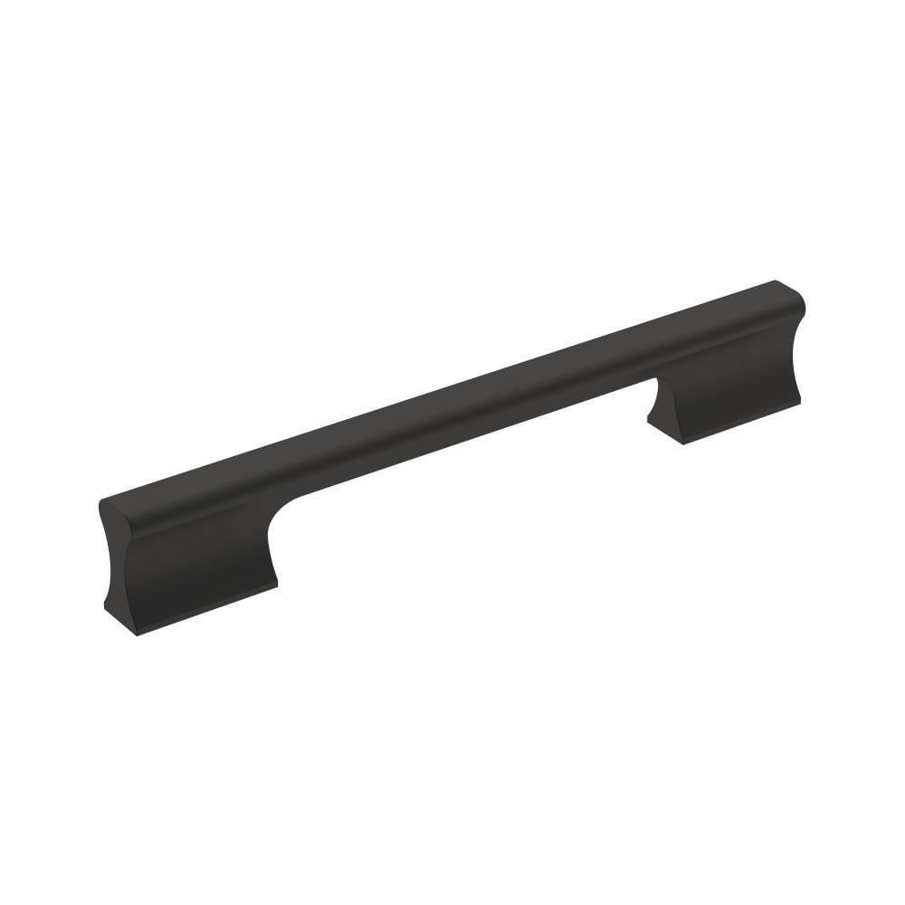 Amerock Status 6-5/16 inch (160mm) Center-to-Center Matte Black Cabinet Pull