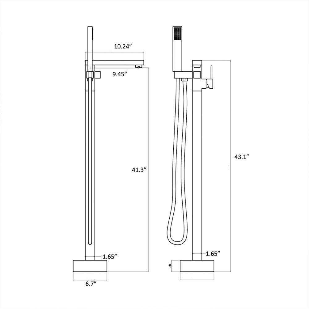 Bathroom Freestanding Tub Filler