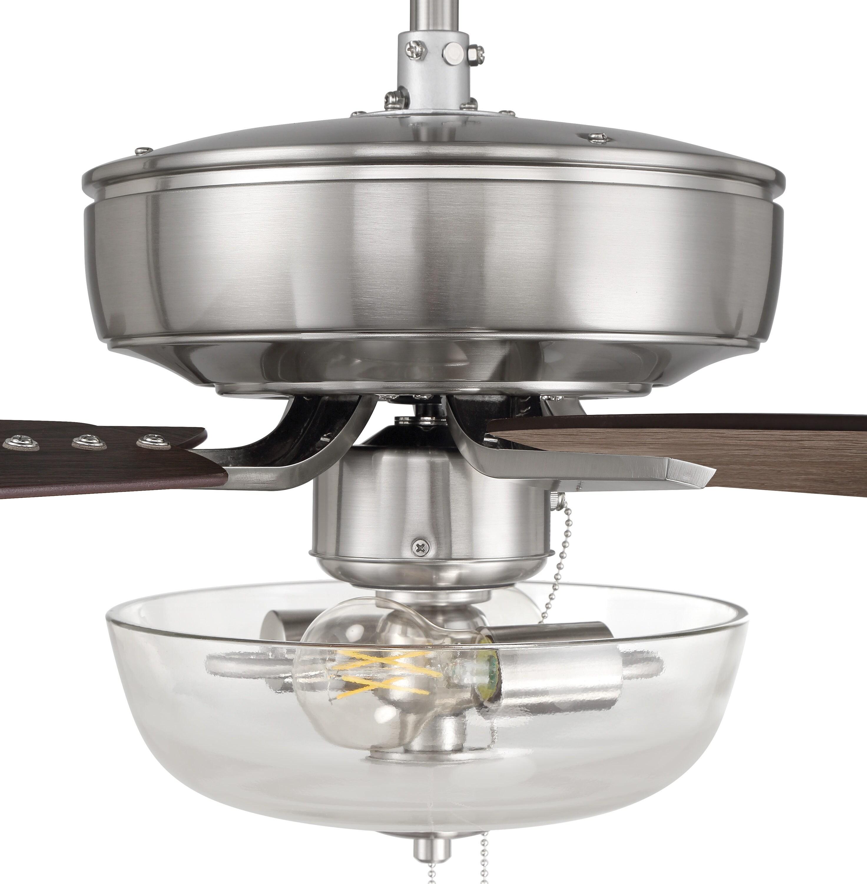 Pro Plus 101 Clear Bowl Light Kit 52'' Ceiling Fan with Light Kit