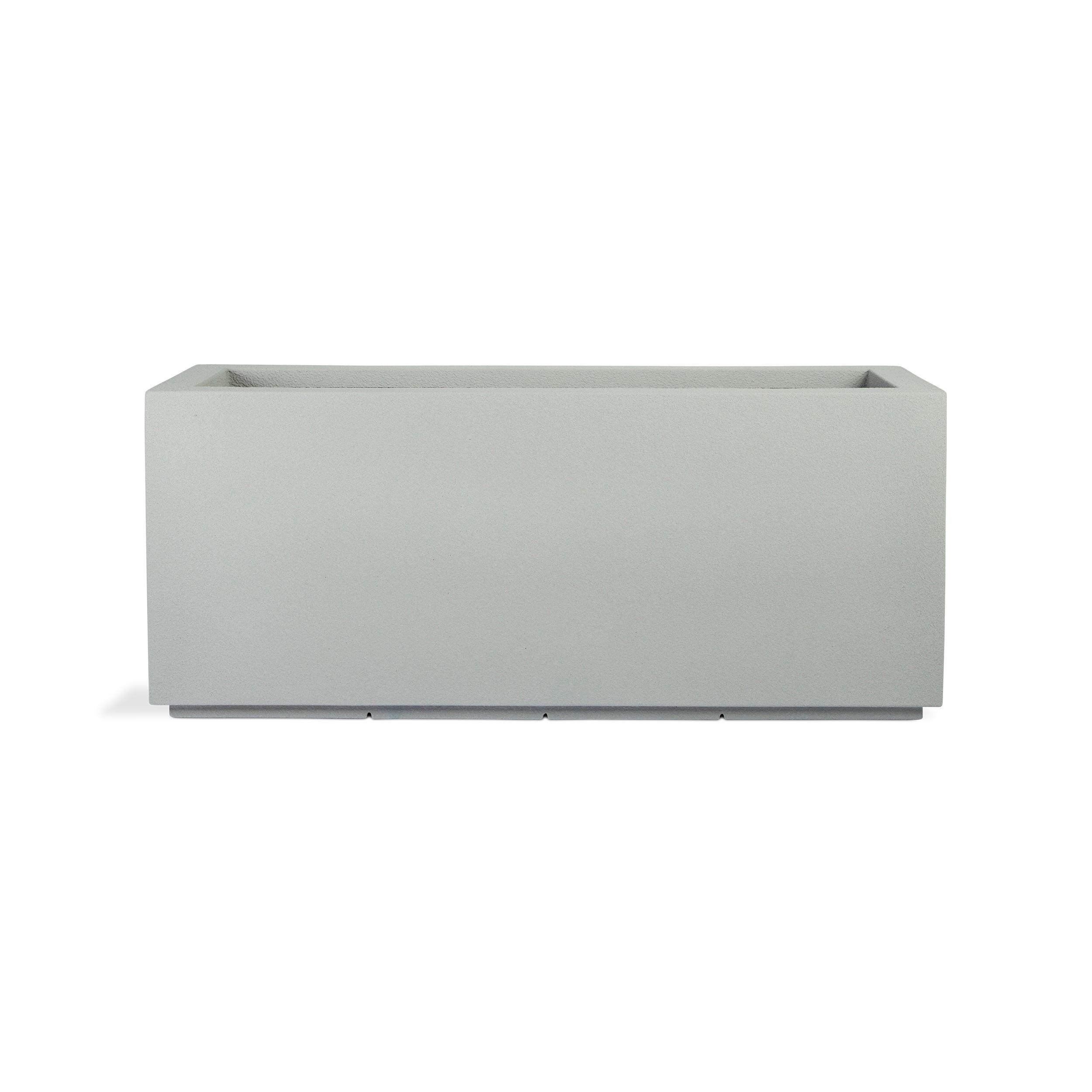 Milan Tall 46 in. x 17 in. Concrete Gray Composite Trough
