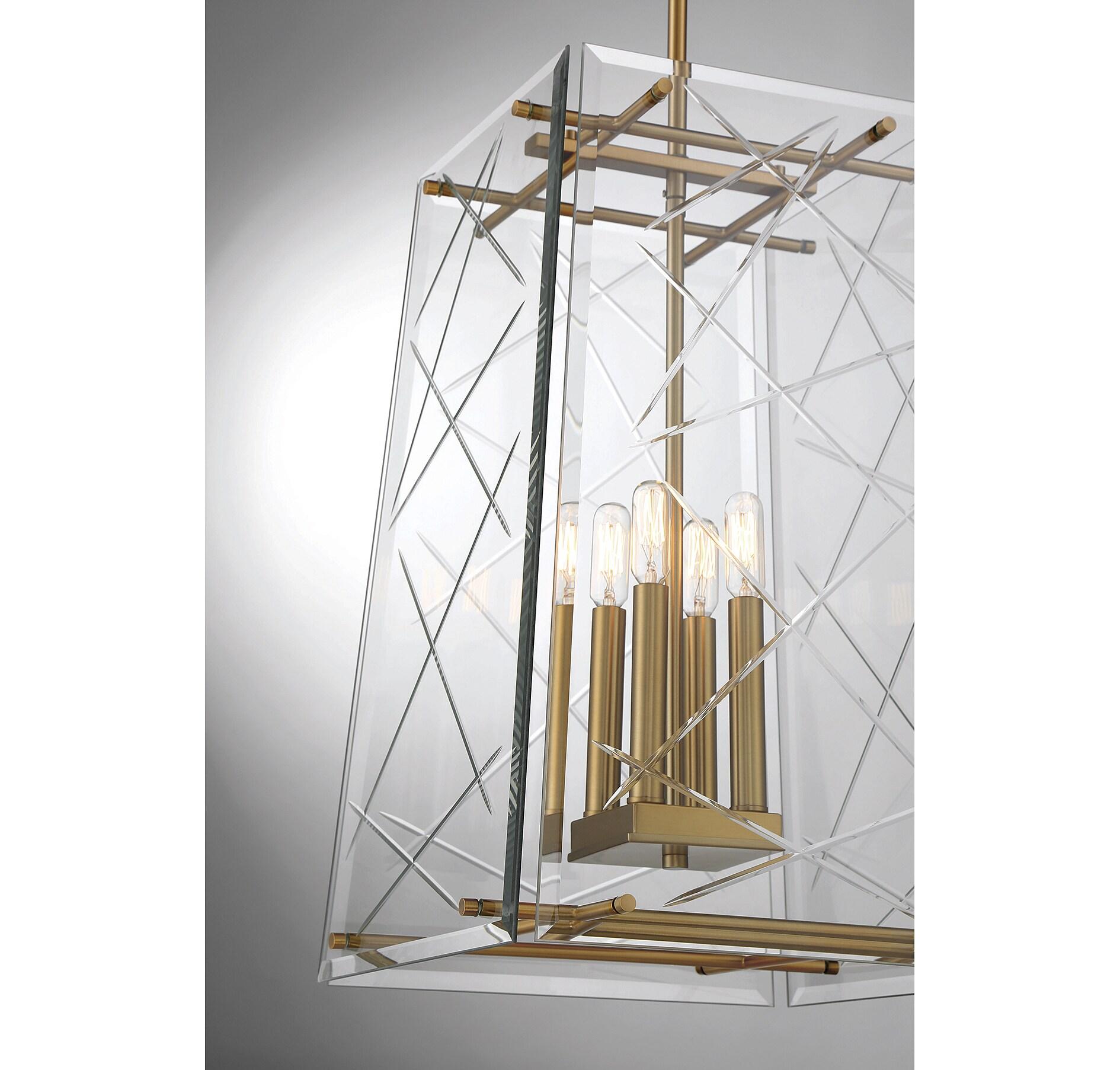 Kole 4-Light Pendant in Warm Brass