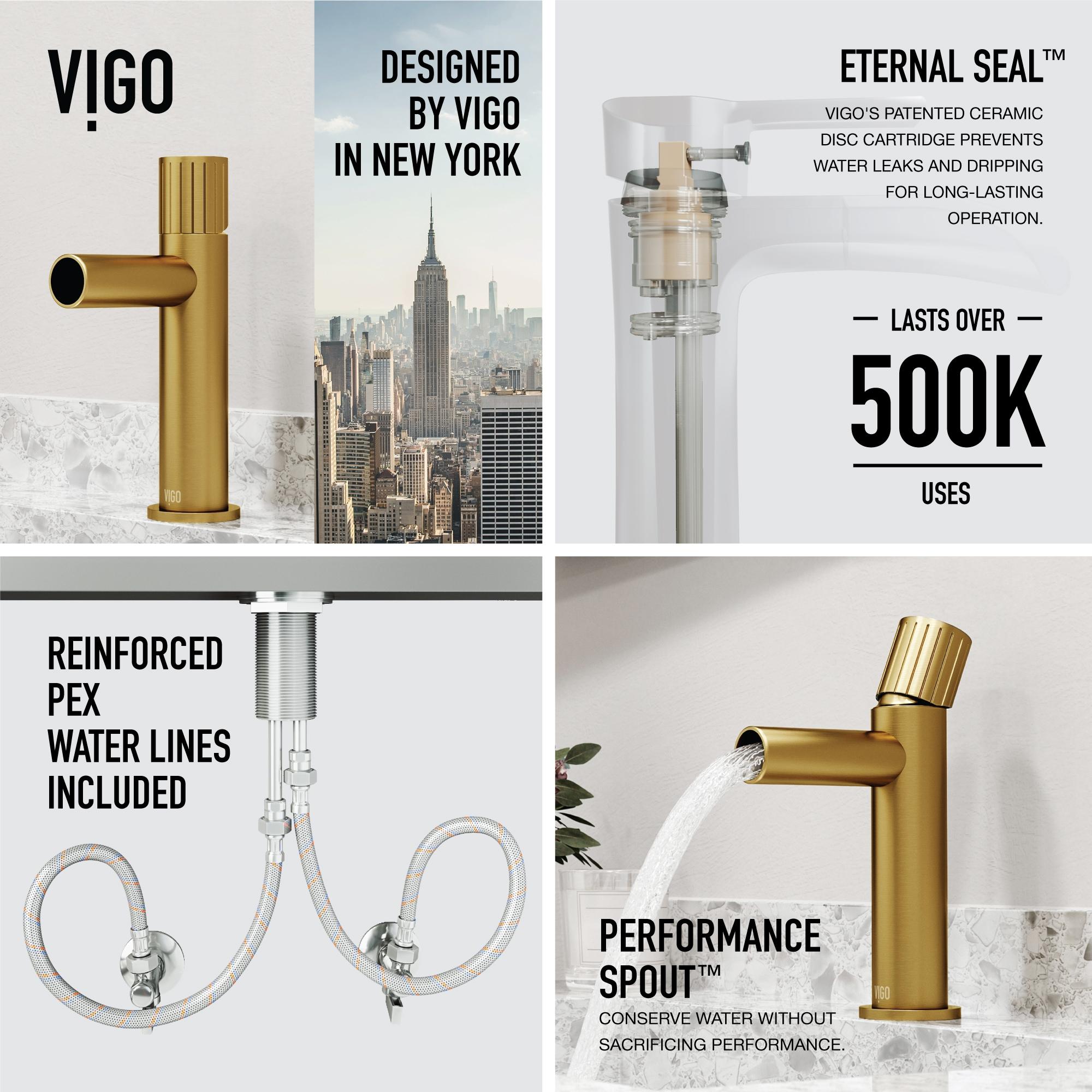 Ashford 8" H Single Handle Single Hole Bathroom Faucet