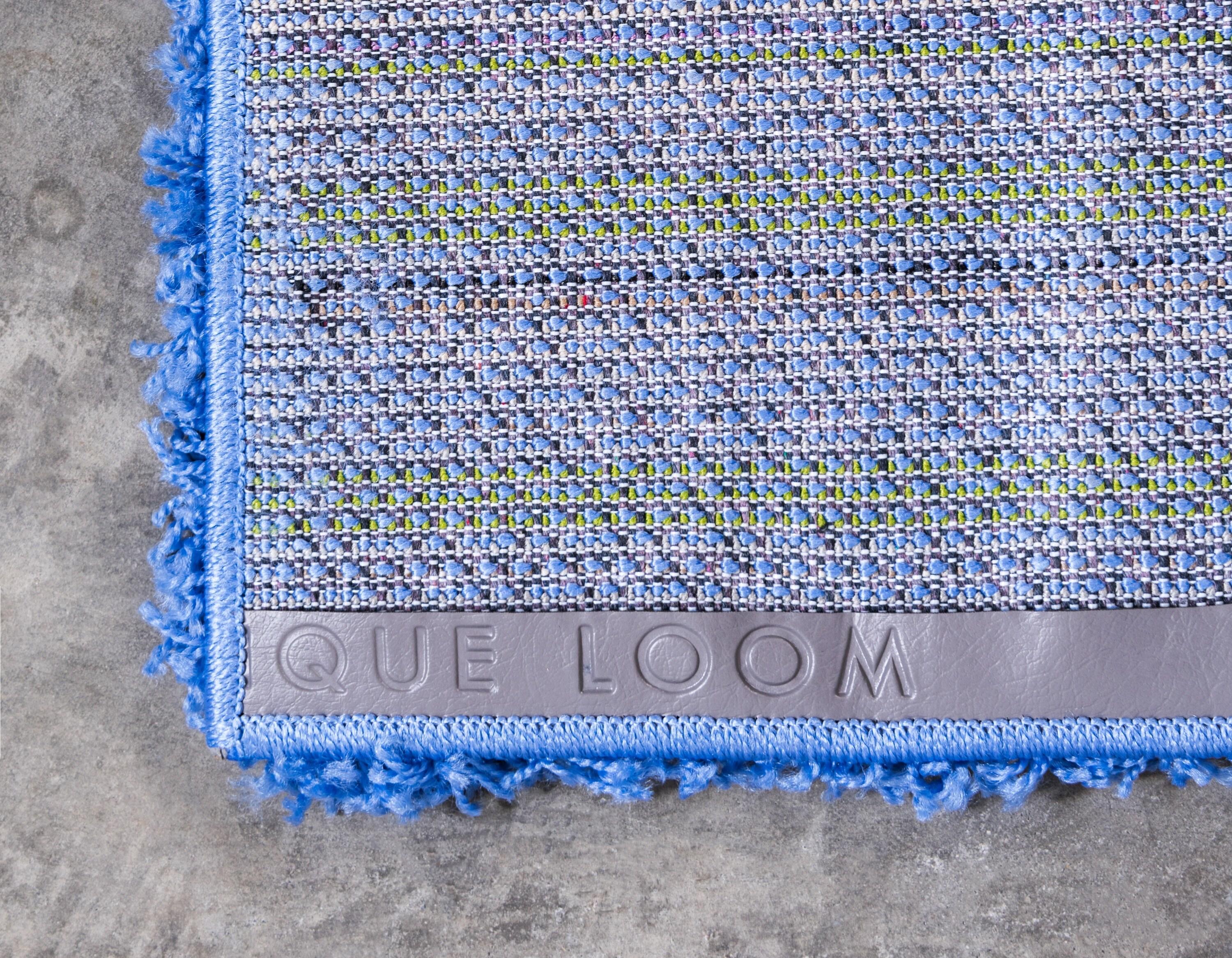 Unique Loom 8' 0 x 11' 0 Rectangle Solid Shag Periwinkle Blue Area Rug