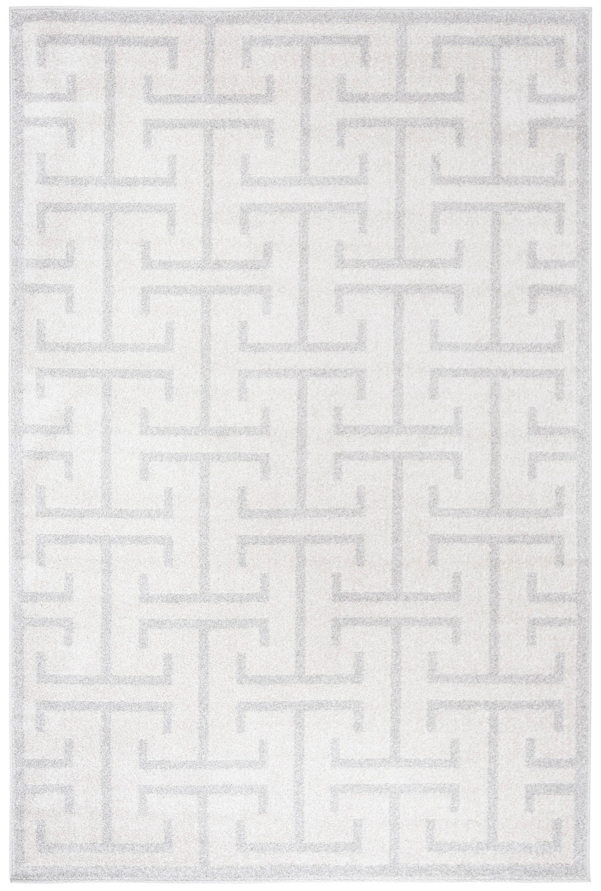 Amherst AMT404 Power Loomed Area Rug - Ivory/Light Grey - 5'3"x8' - Safavieh.