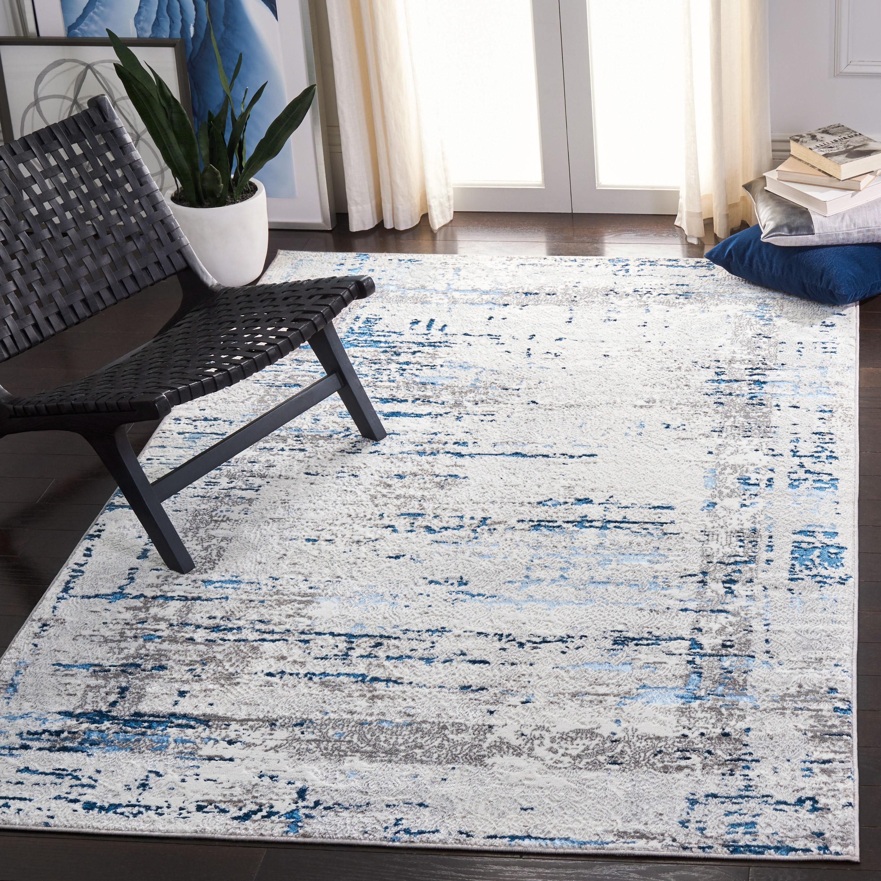 Amelia ALA271 Machine Made Indoor Area Rug - Grey/Blue - 9'x12' - Safavieh