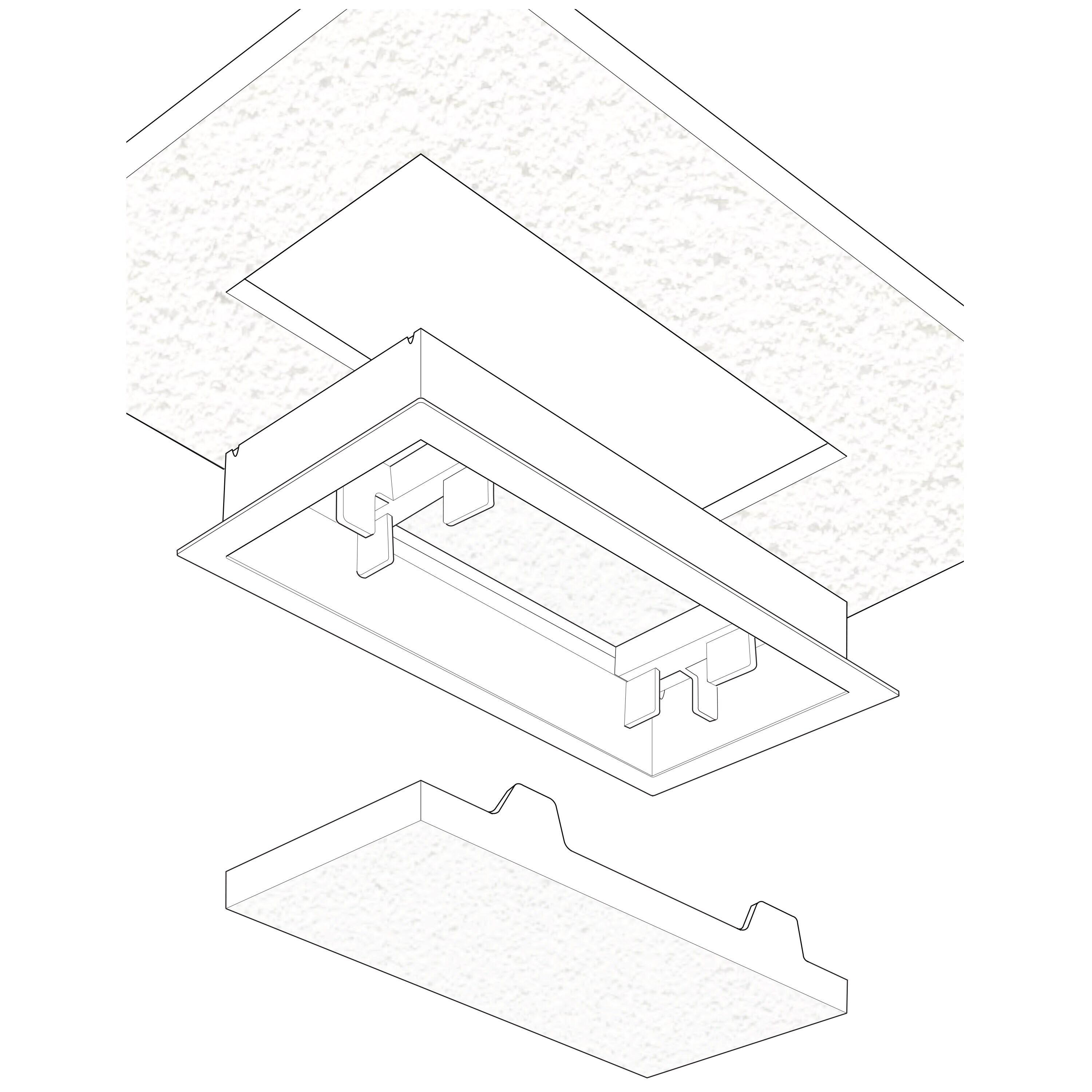 Aria Vent Drywall Lite Frame Collection Air Return, Satin White (10" x 14")