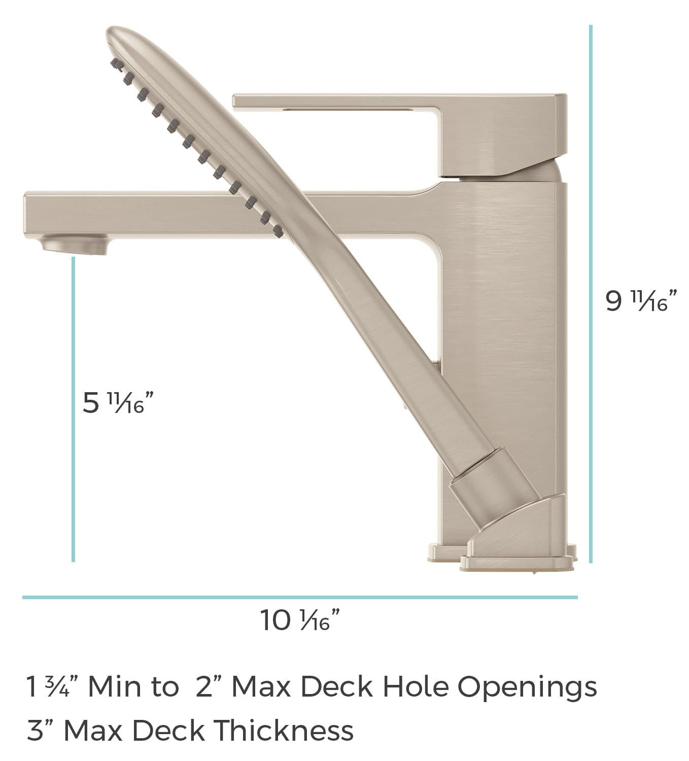 Deckard Single Handle Deck Mounted Tub Spout with Diverter and Handshower