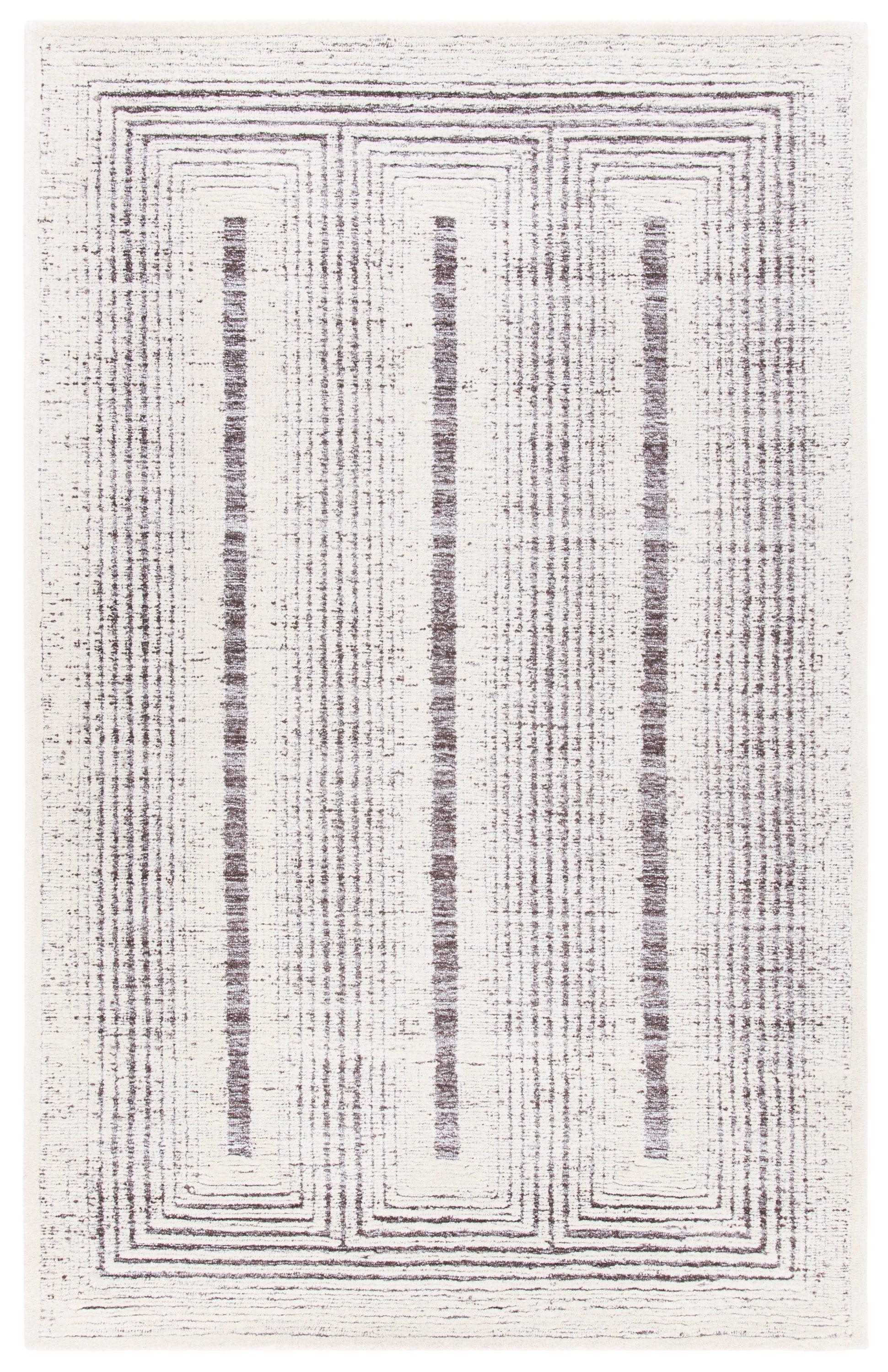 SAFAVIEH Metro Bayon Bordered Area Rug, Grey/Ivory, 4' x 6'