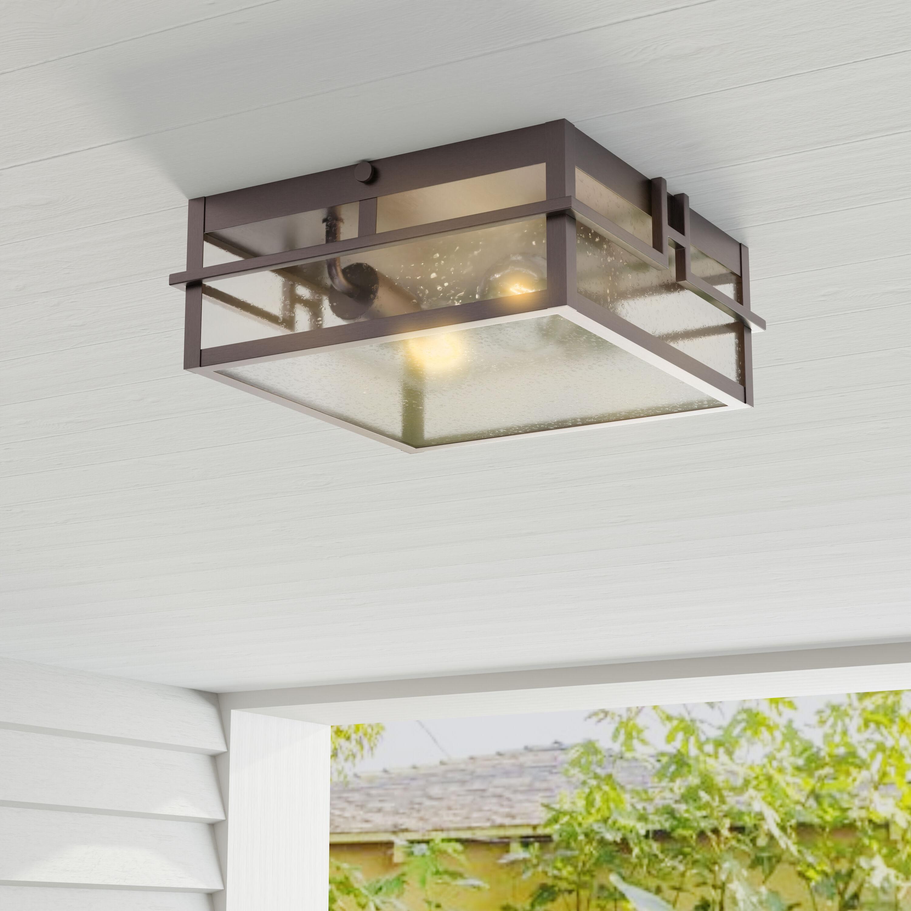 Boxwood Collection Two-Light Outdoor Flush Mount