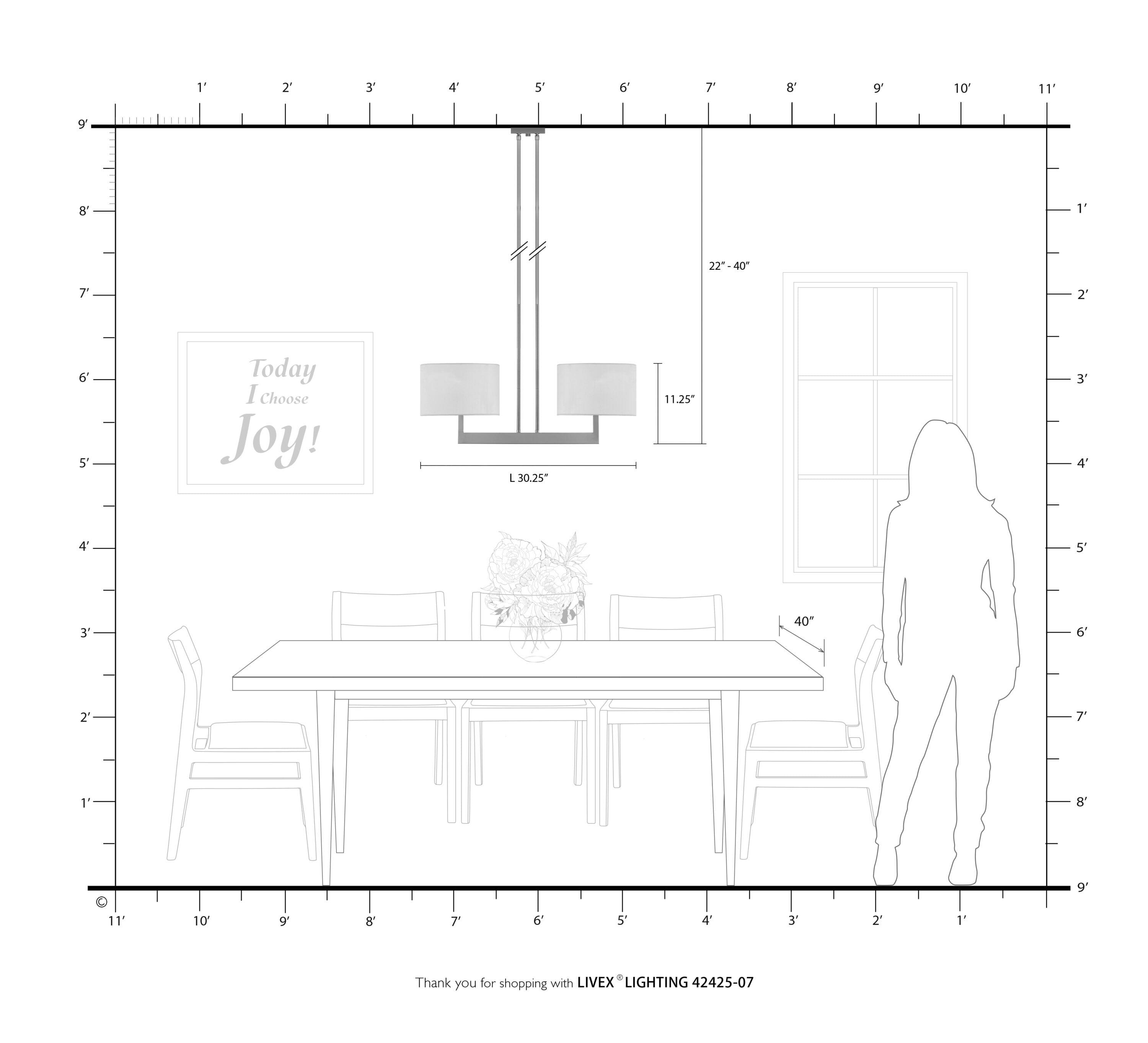 2 - Light Drum Chandelier