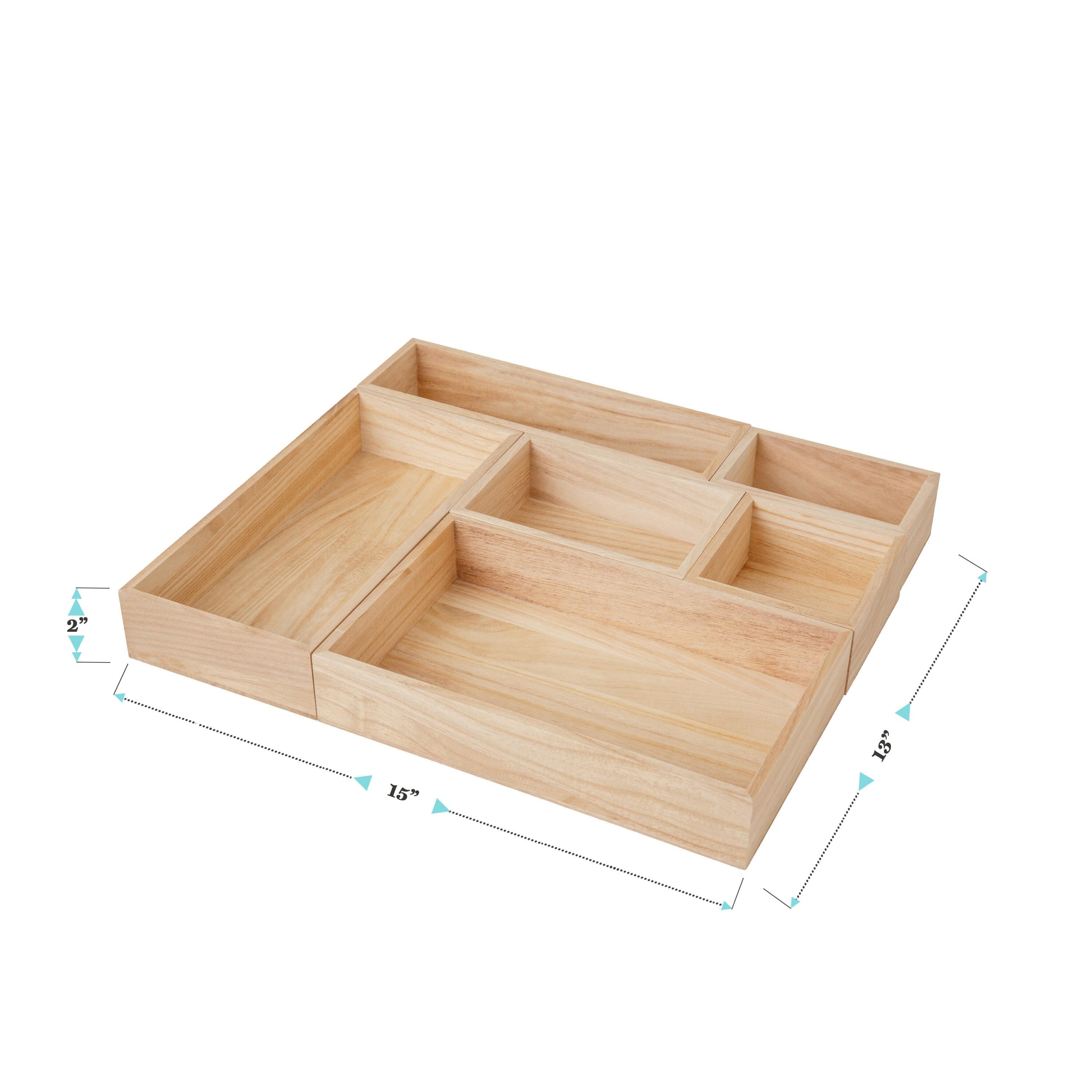 Thomas Martha Stewart 6 Piece Wooden Desk Drawer Organizer Set