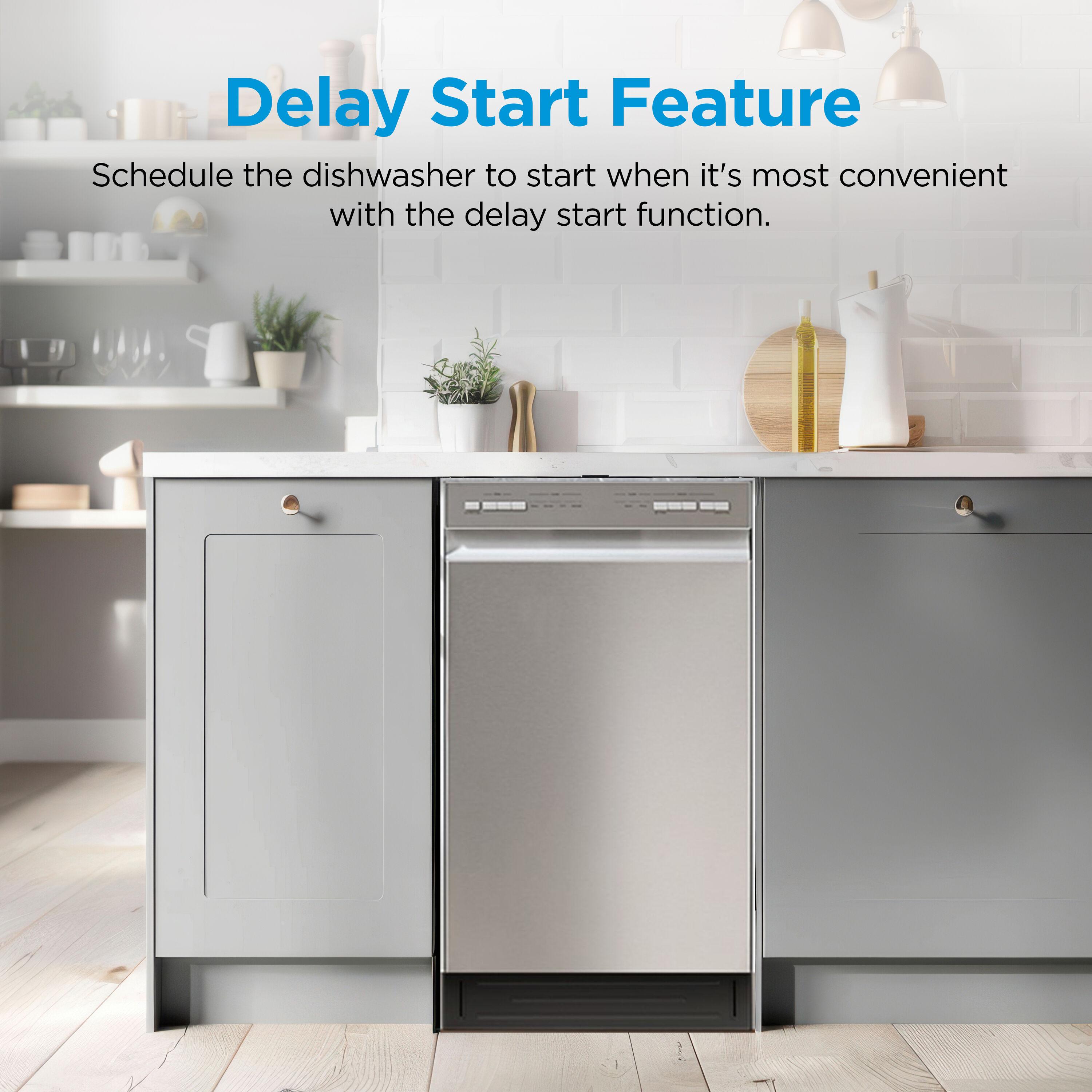 Midea Built-in Dishwasher with 8 Place Settings, 6 Washing Programs, Stainless Steel Tub, Heated Dry, Energy Star, MDF18A1AST, Stainless Steel