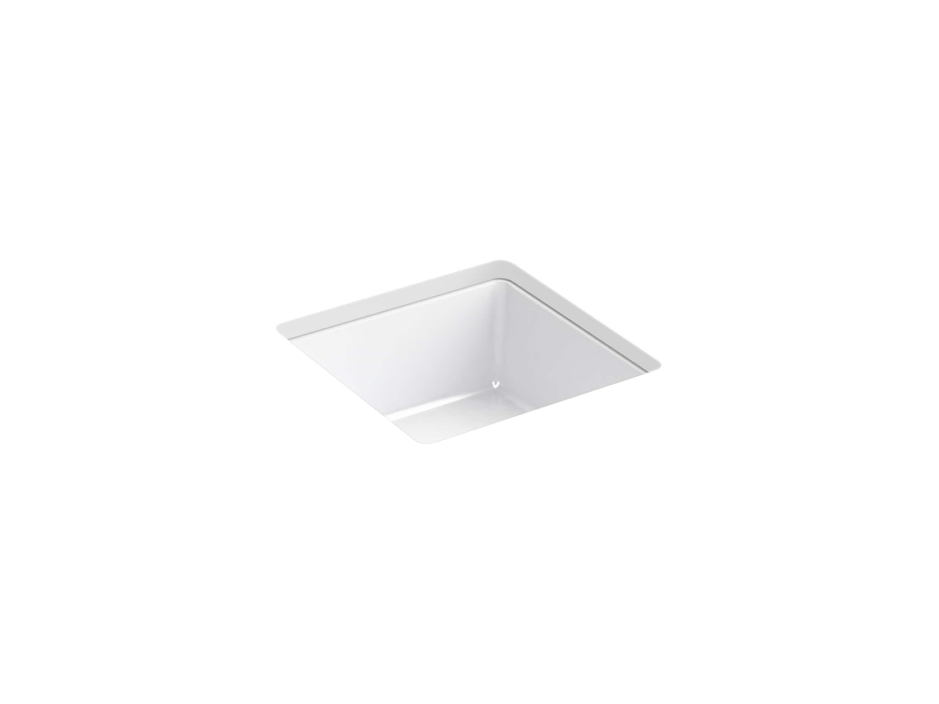 Verticyl Vitreous China Square Undermount Bathroom Sink with Overflow
