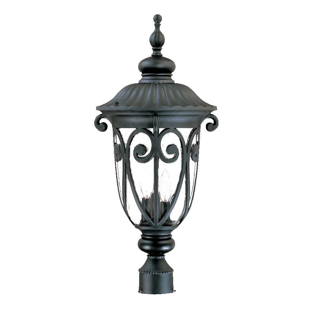 Acclaim Lighting 2127 Naples 3 Light 25.75" Height Post Light - Black