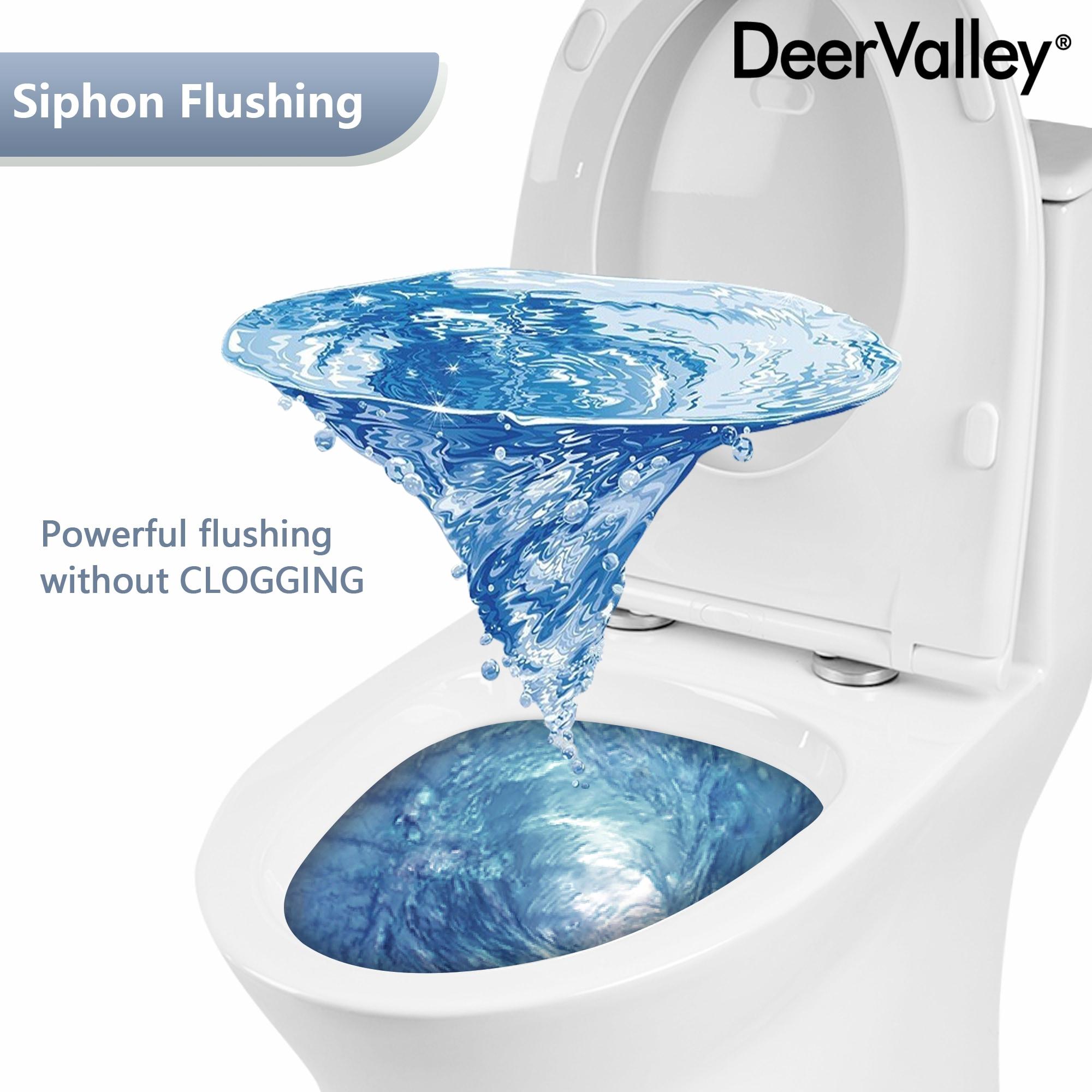 One Piece Toilet For Bathroom, Modern Bathroom Toilet with Dual Flush 1.1/1.6 Gpf Fully Skirted Toilets(Soft Close Seat)