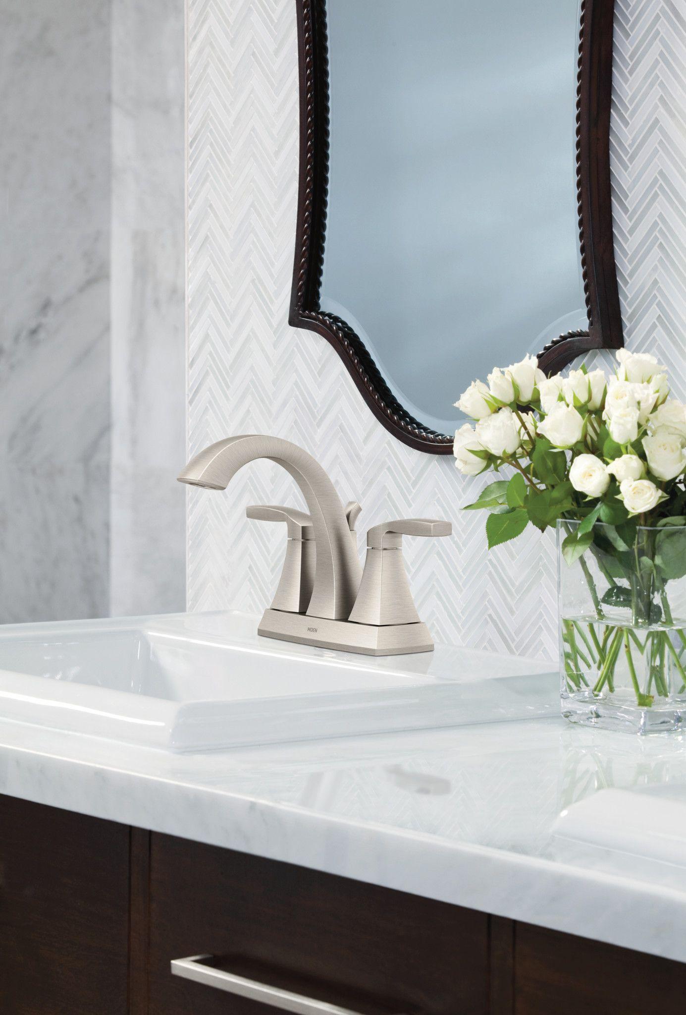 Moen Voss Centerset Bathroom Faucet with Drain Assembly