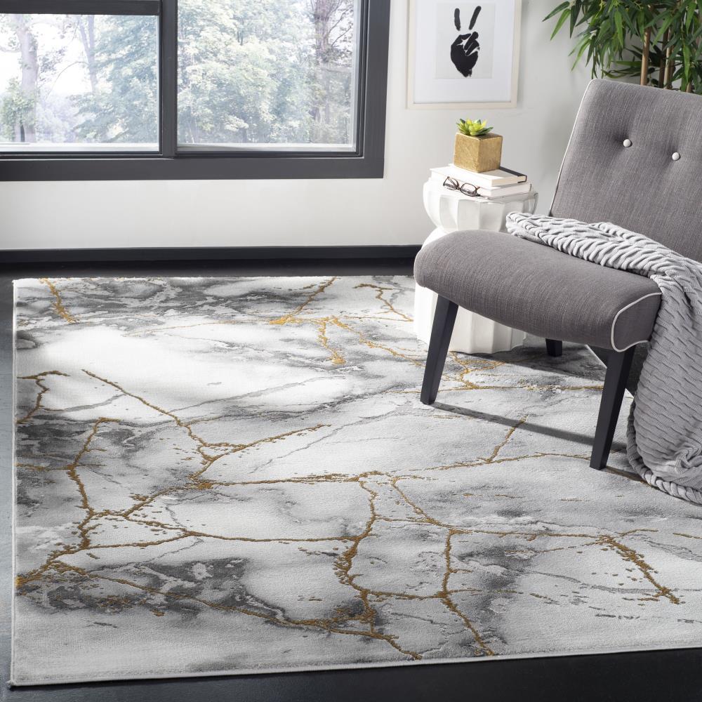 Craft CFT877 Loomed Indoor Area Rug - Grey/Gold - 5'3"x5'3" - Safavieh