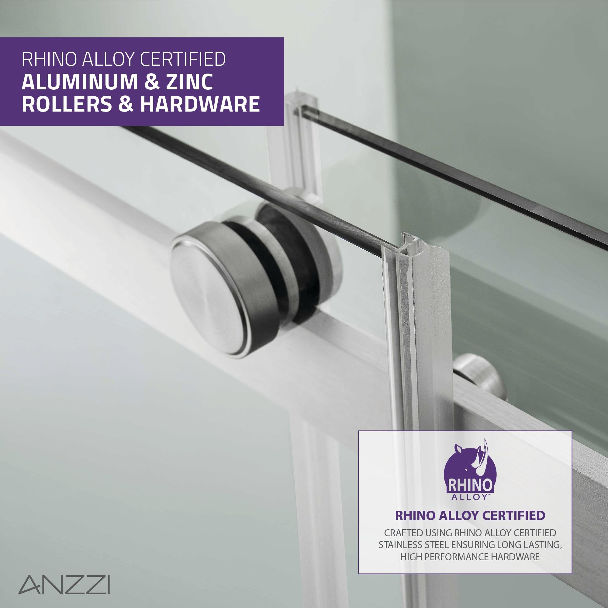 Stellar 48" W x 76" H Double Sliding Frameless Shower Door