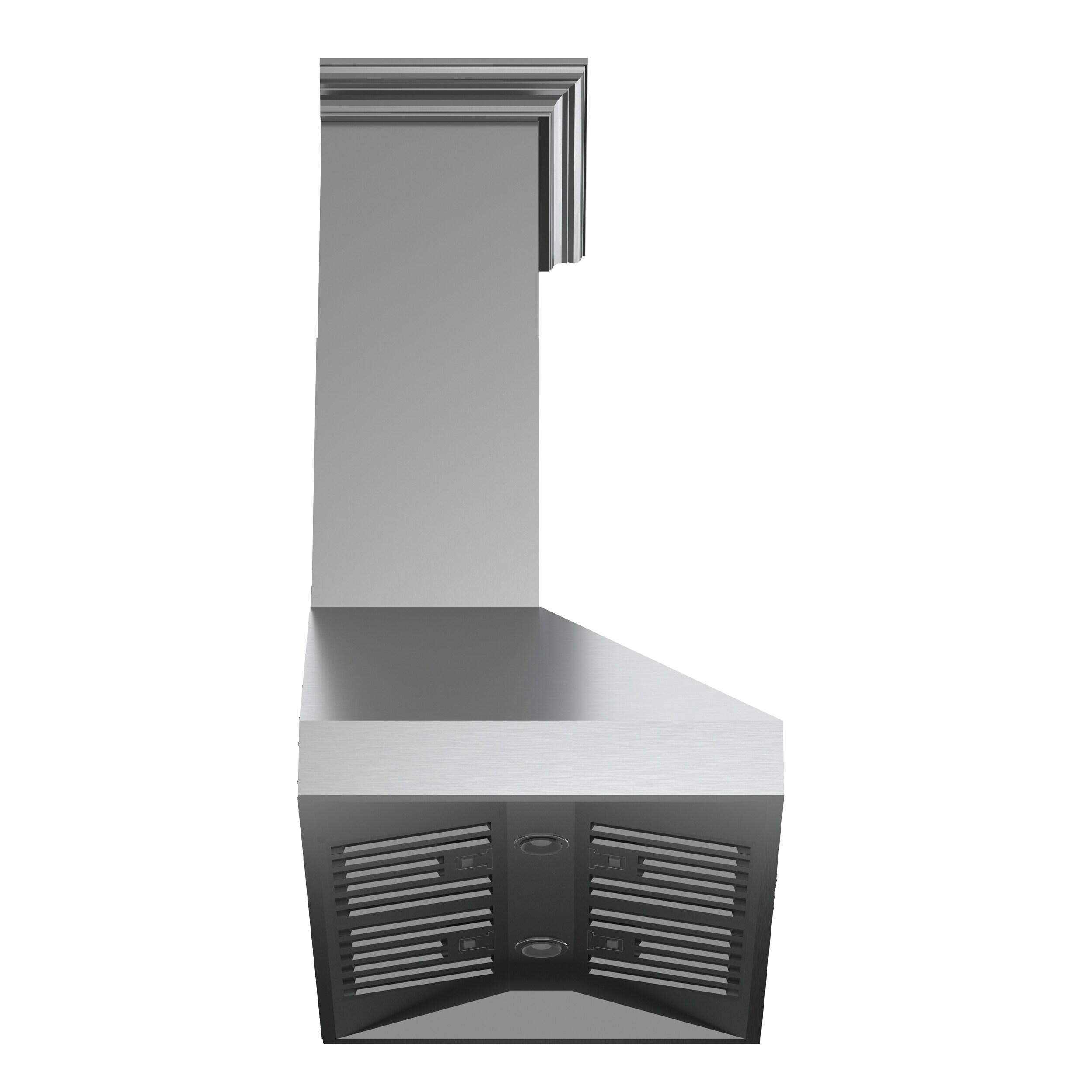 Forno Orvieto 36-inch Wall Mount Range Hood, 1200 CFM Double Motor, 4 Speed Control, All Stainless Steel