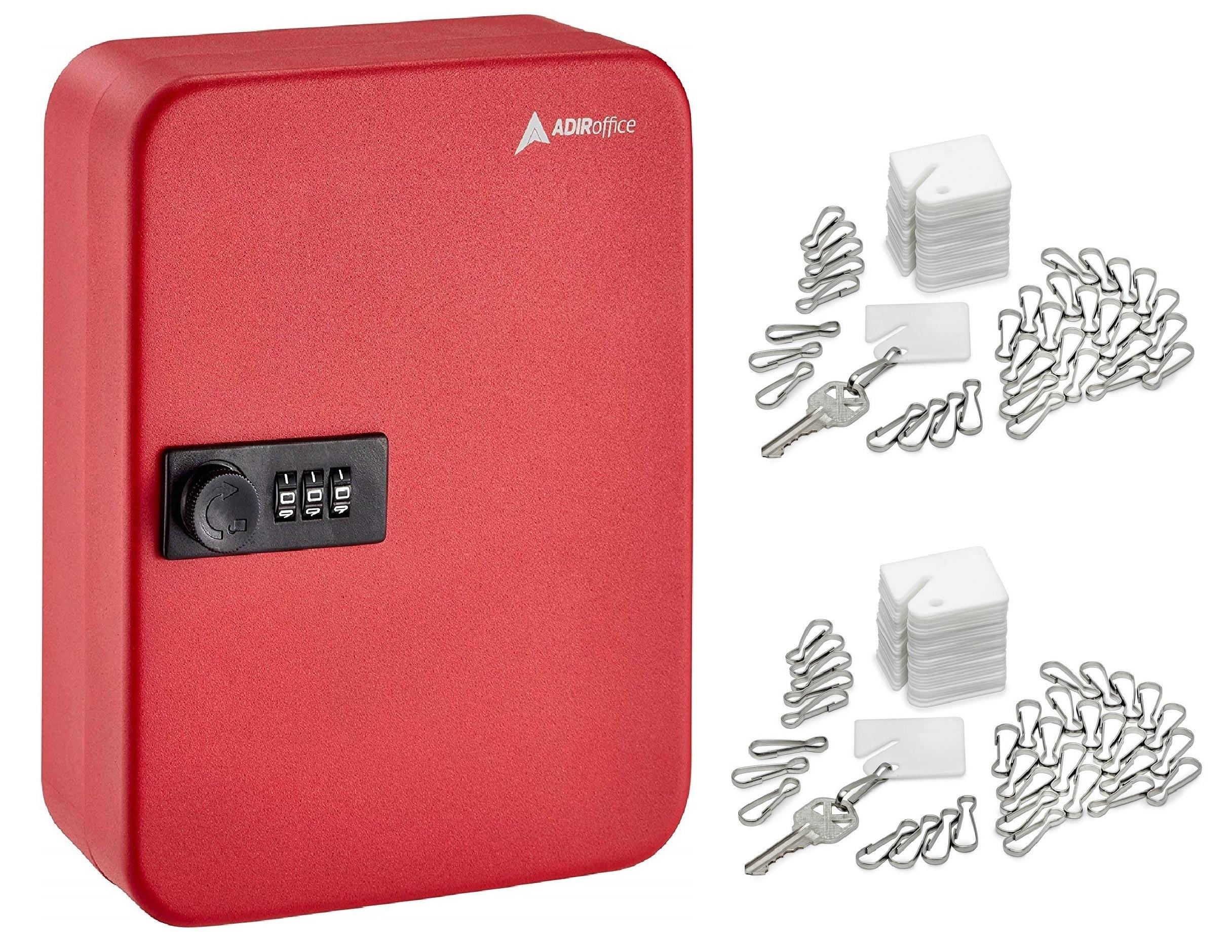 AdirOffice Steel Secure Key Cabinet with Combination Lock