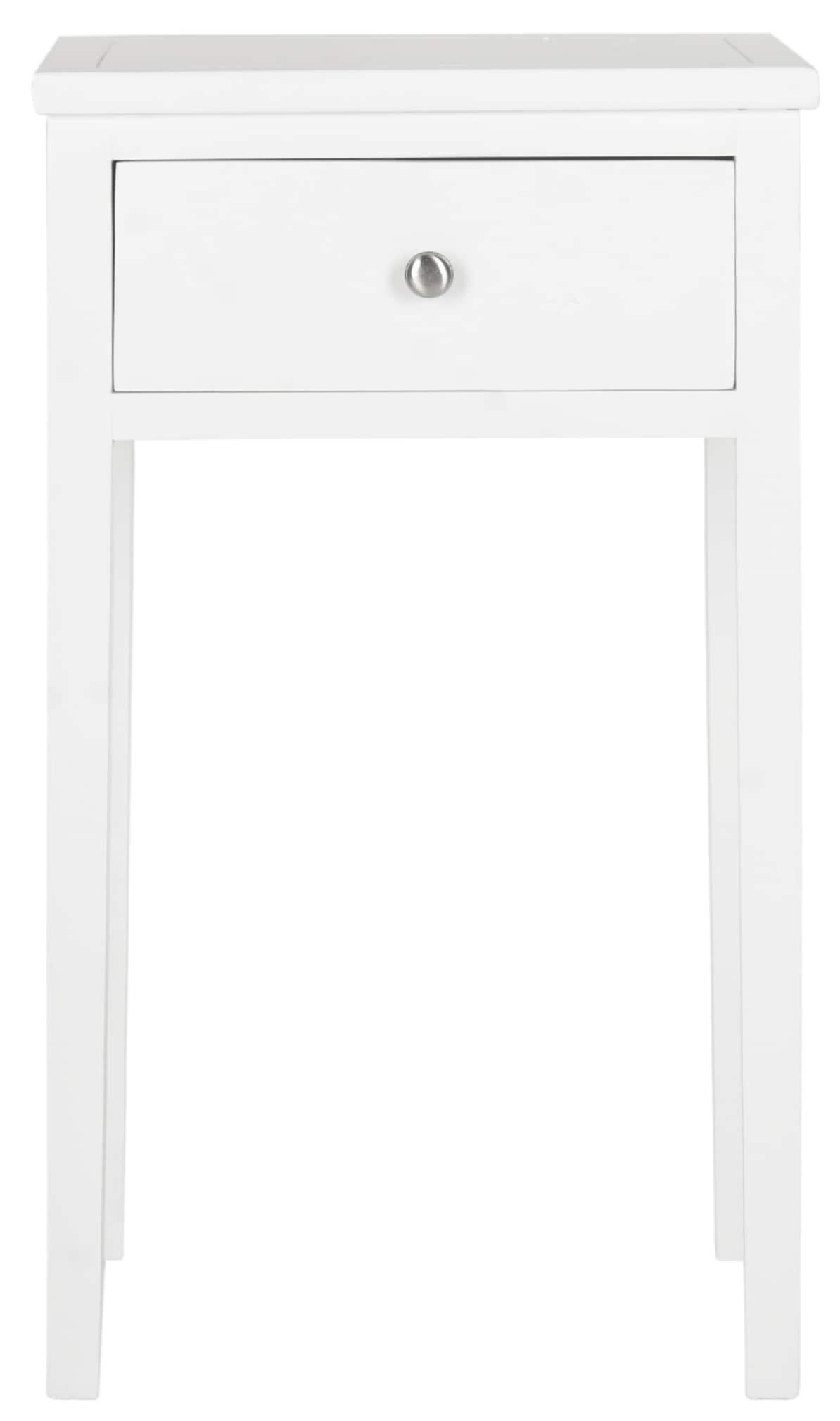 Abel Nightstand with Storage Drawers - White - Safavieh.
