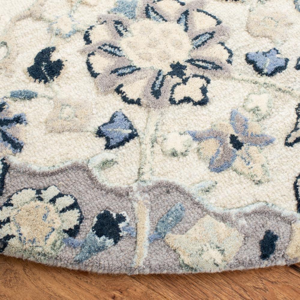 Glamour GLM622 Hand Tufted Area Rug - Beige/Blue - 4'x6' - Safavieh.
