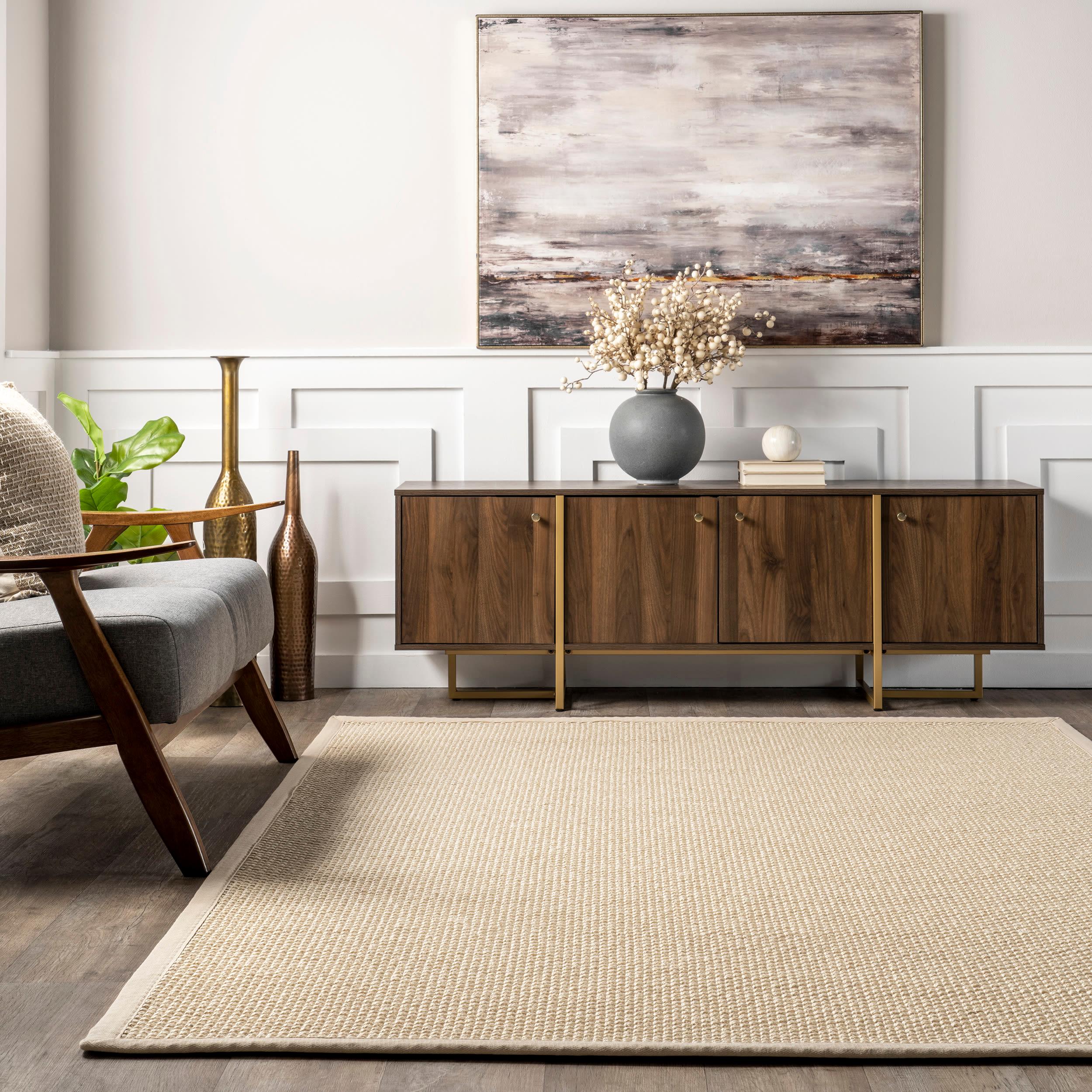 Proper Sisal and Wool Tan Area Rug