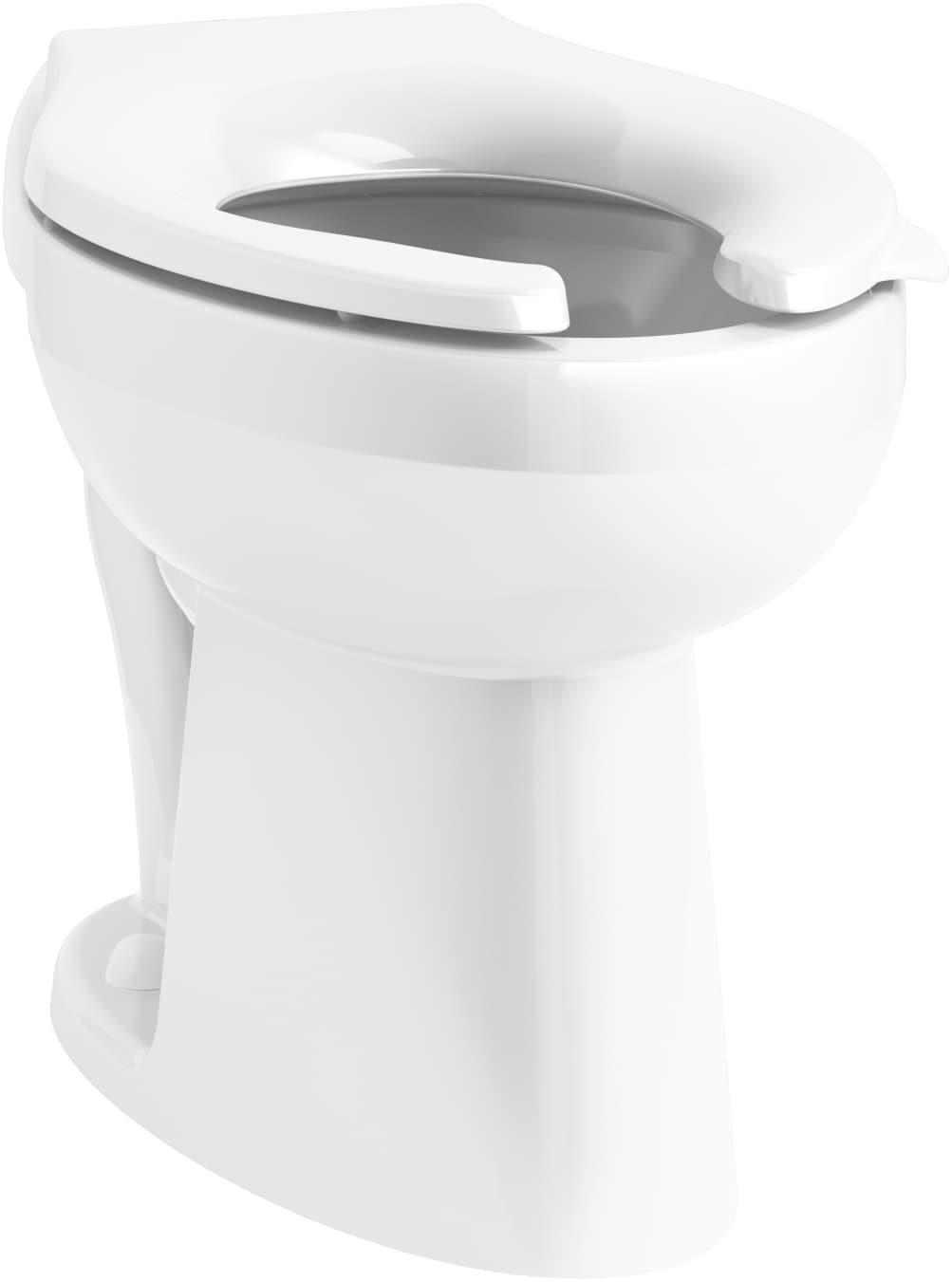 White ADA-Height Flushometer Bowl with Rear Spud