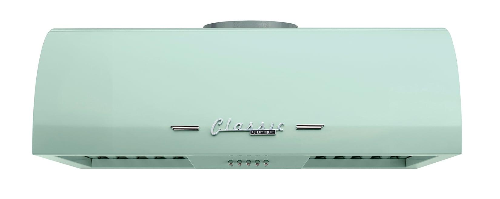 Classic Retro 24" 500 CFM Ducted Under Cabinet Range Hood with Stainless Steel Baffles and Light