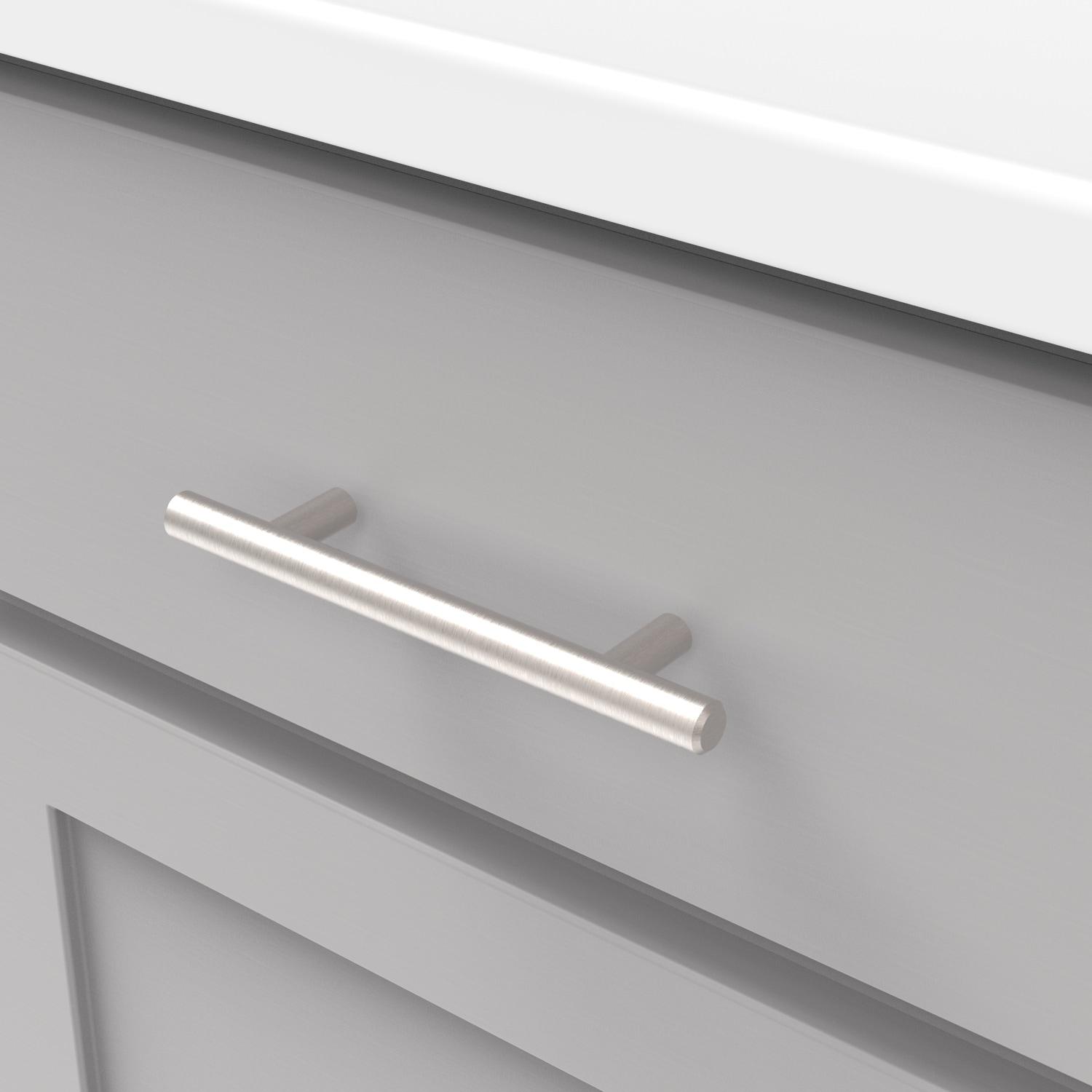 Stainless Steel Modern Bar Cabinet Pulls with Mounting Hardware