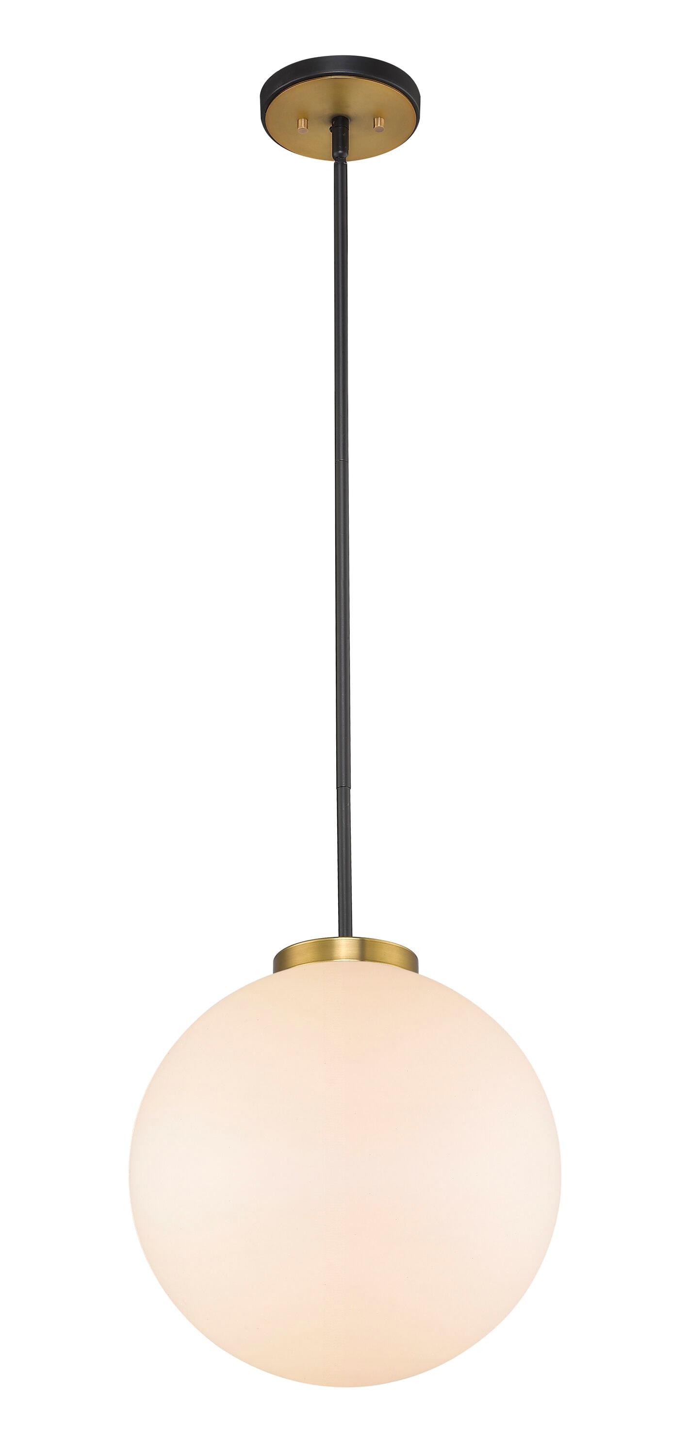 Z-Lite Parsons 1 - Light Pendant in  Matte Black/Olde Brass
