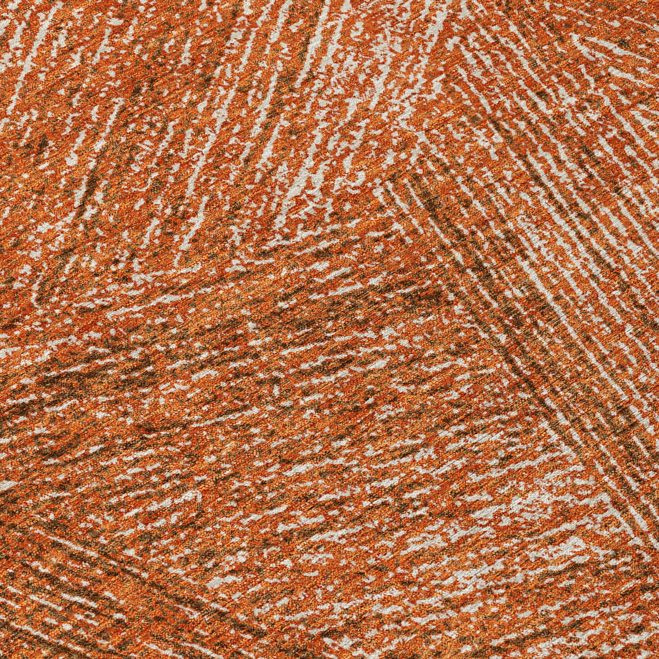 Addison Copper Rectangular Machine Washable Synthetic Rug