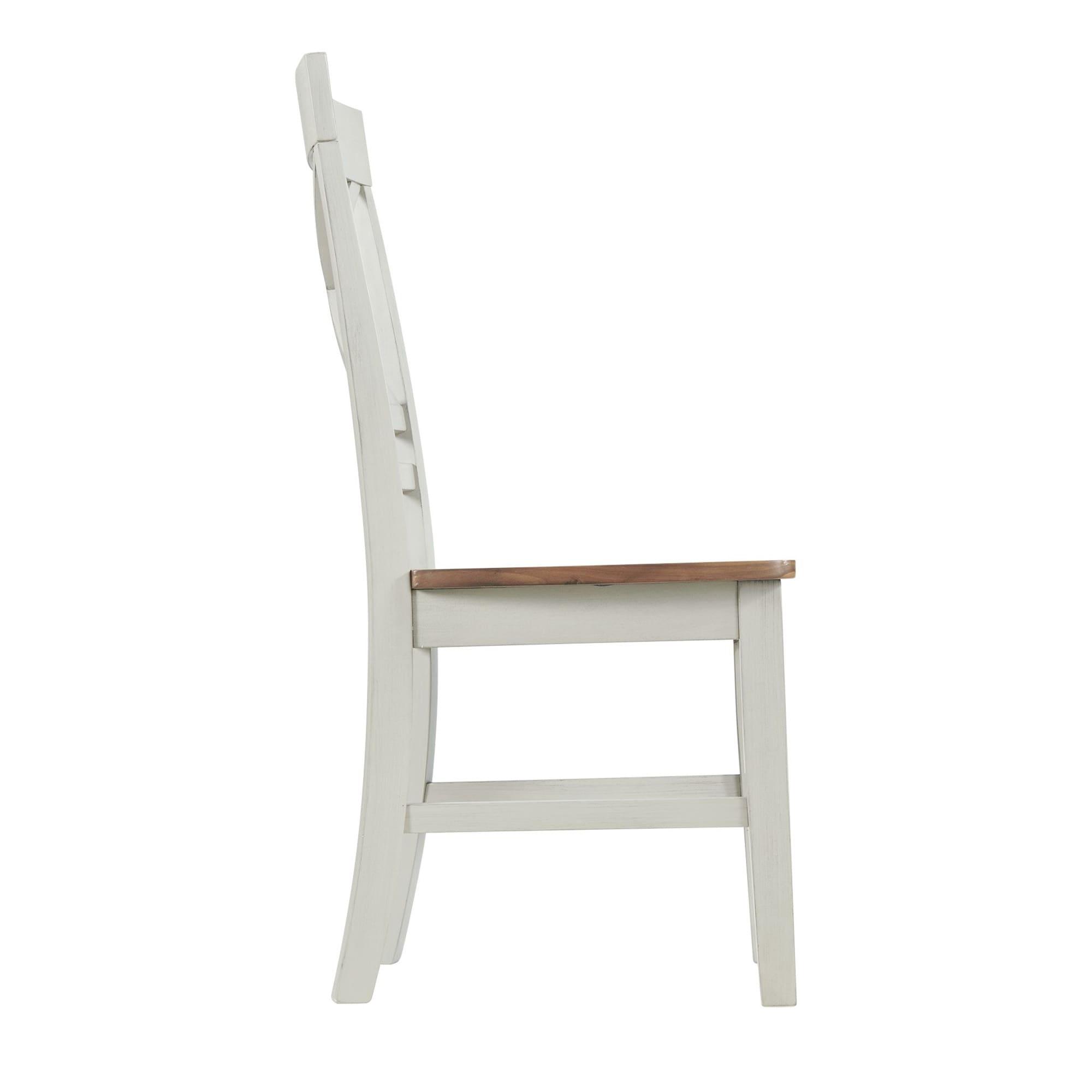 Bedford Standard Height Side Chair Set Natural/Cream - Picket House Furnishings: Cross-Back, Polyester Upholstery, MDF Frame