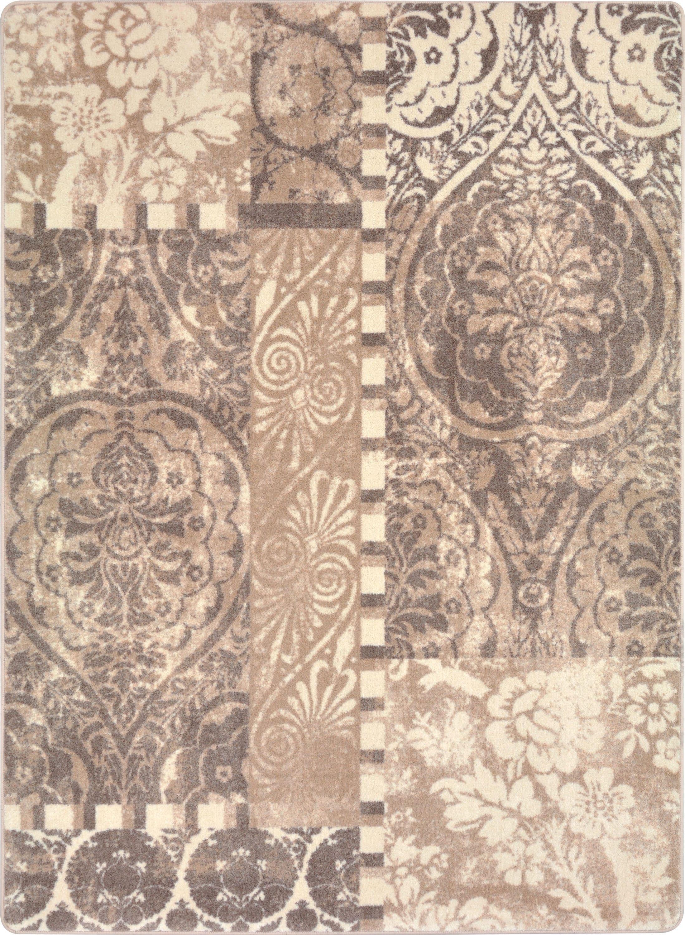 Joy Carpets First Take Royal Mosaic Damask French Cream Area Rug | Wayfair