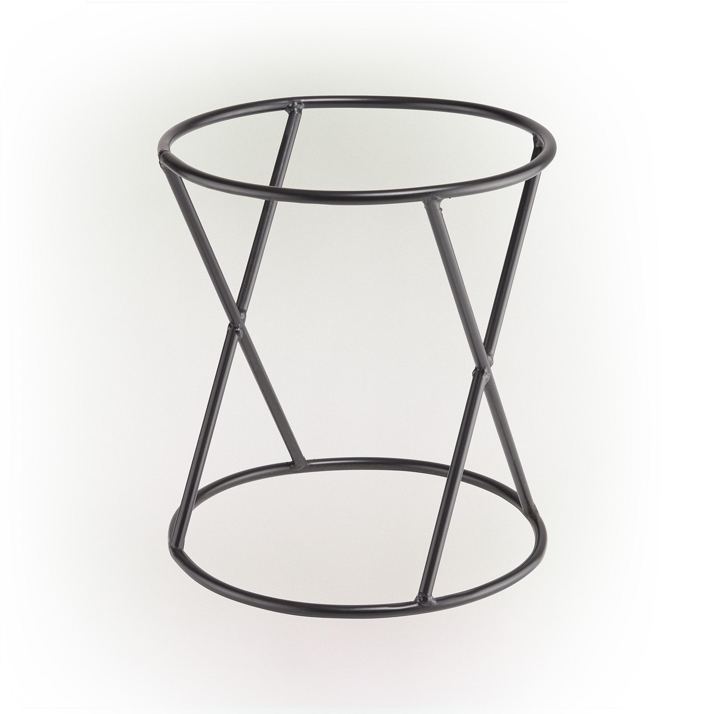 Alpine Corporation 10" x 11" Metal Gazing Globe Display Stand, Black