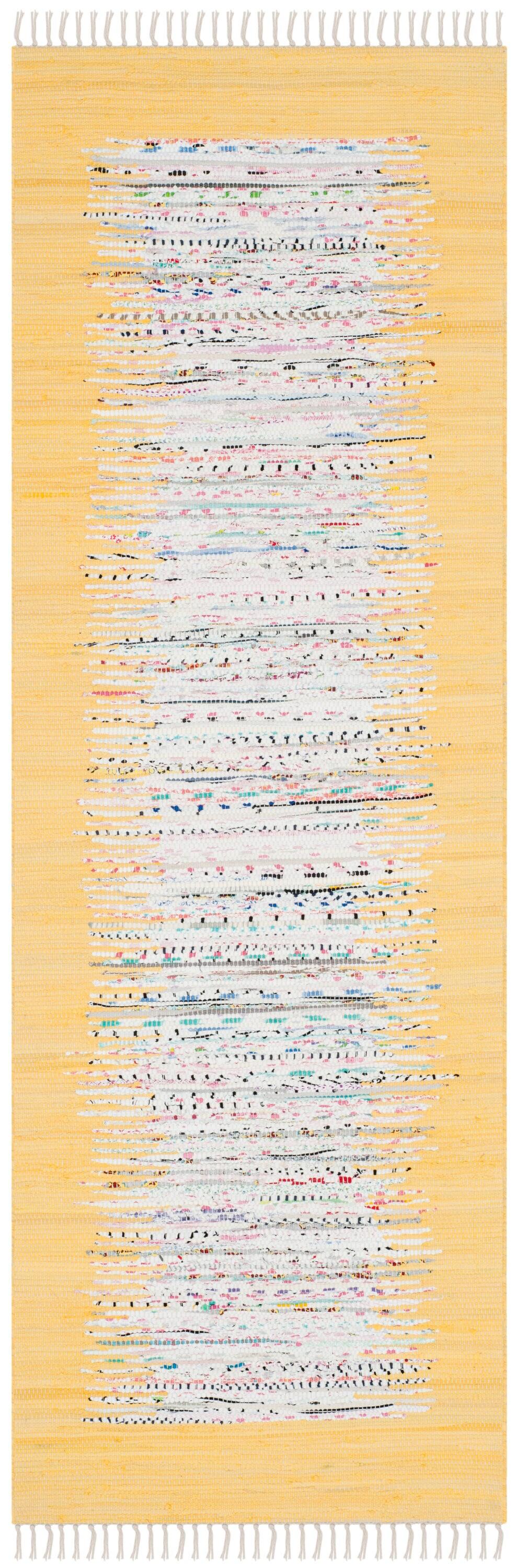 Montauk MTK711 Hand Woven Indoor Runner Rug - Ivory/Yellow - 2'3"x6' - Safavieh.