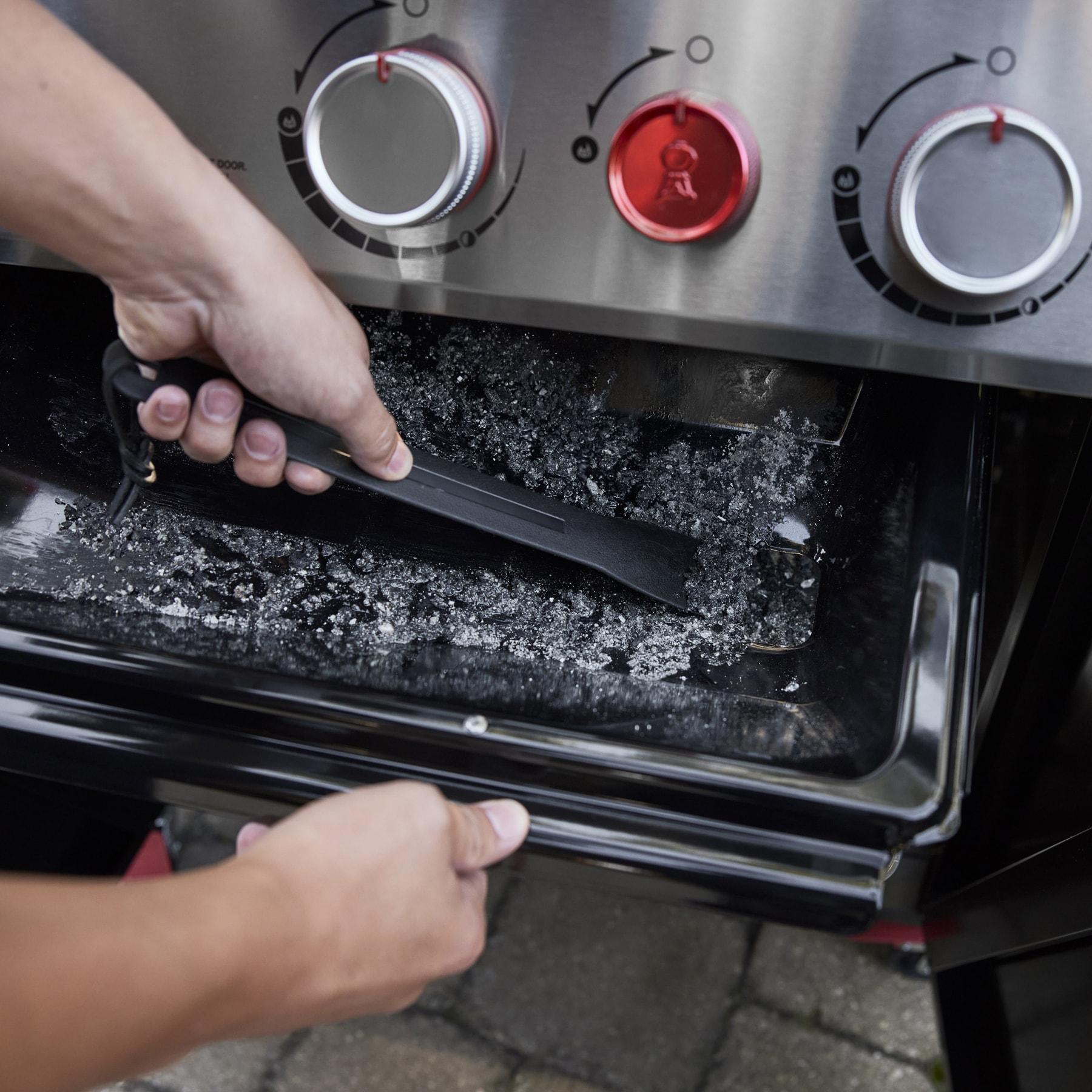 Weber Genesis E-325 3-Burner Silver Propane Gas Grill with Side Tables and Thermometer