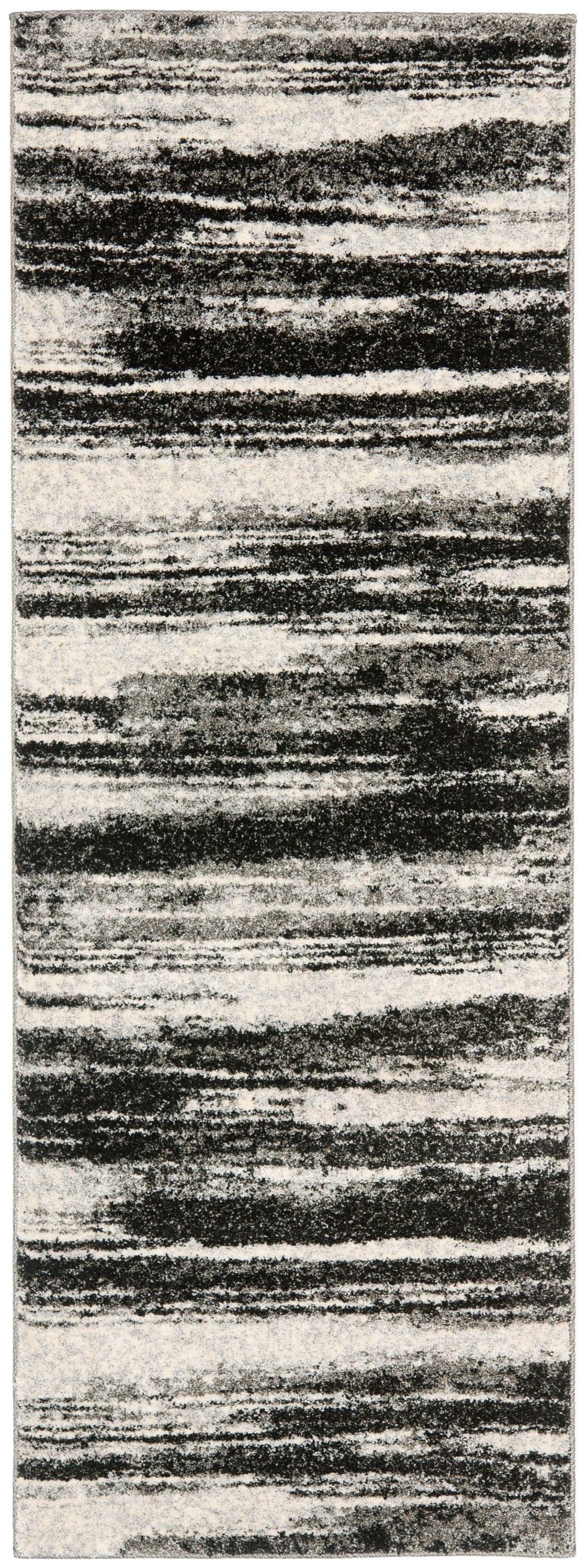 Retro RET2693 Power Loomed Indoor Runner Rug - 2'3"x11' - Dark Grey/Light Grey - Safavieh