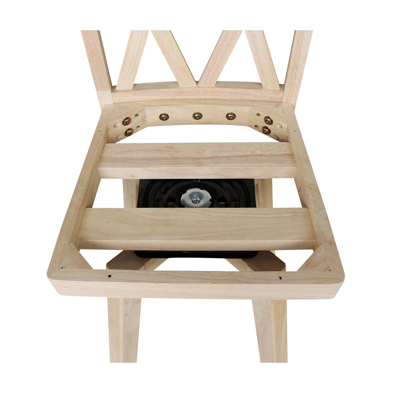 International Concepts Double "X" Back Bar Height Stool - With Swivel 30" Seat Height