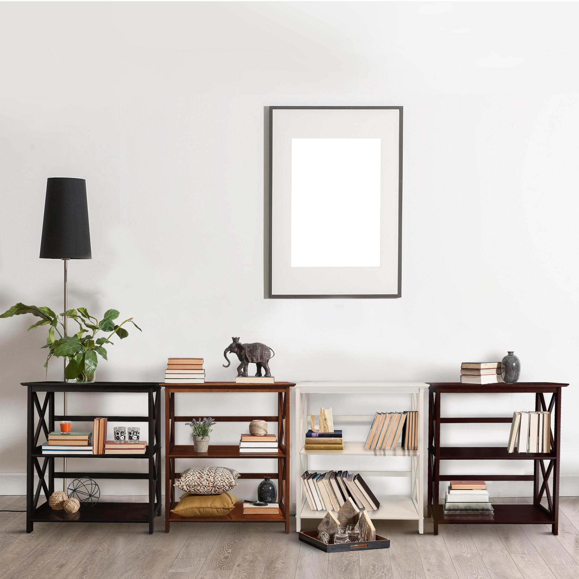 Ebern Designs Solid Wood Etagere Bookcase