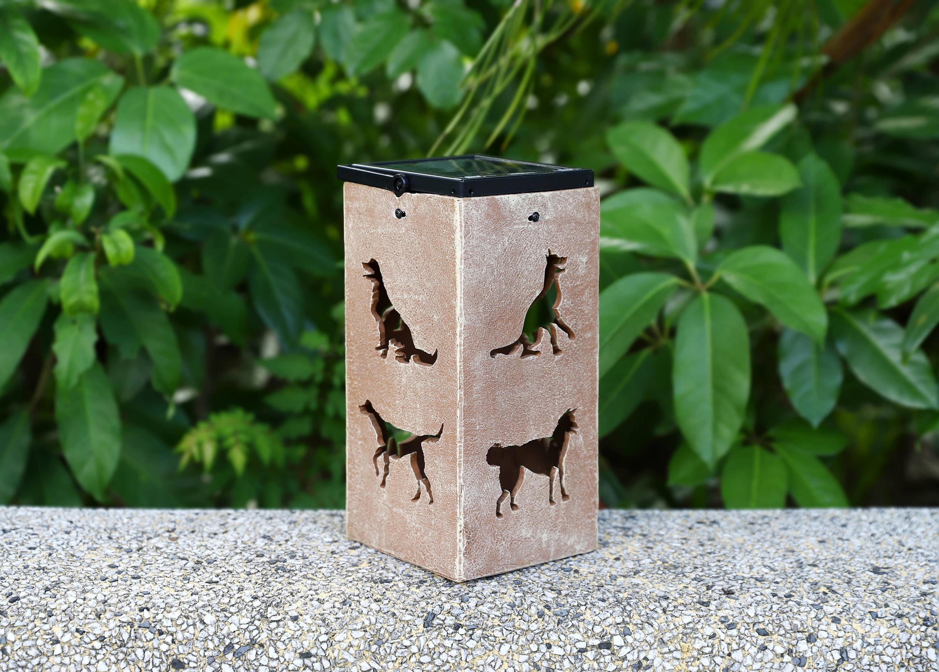 Techko Solar Themed Silhouette Indoor/Outdoor Garden Décor Lantern