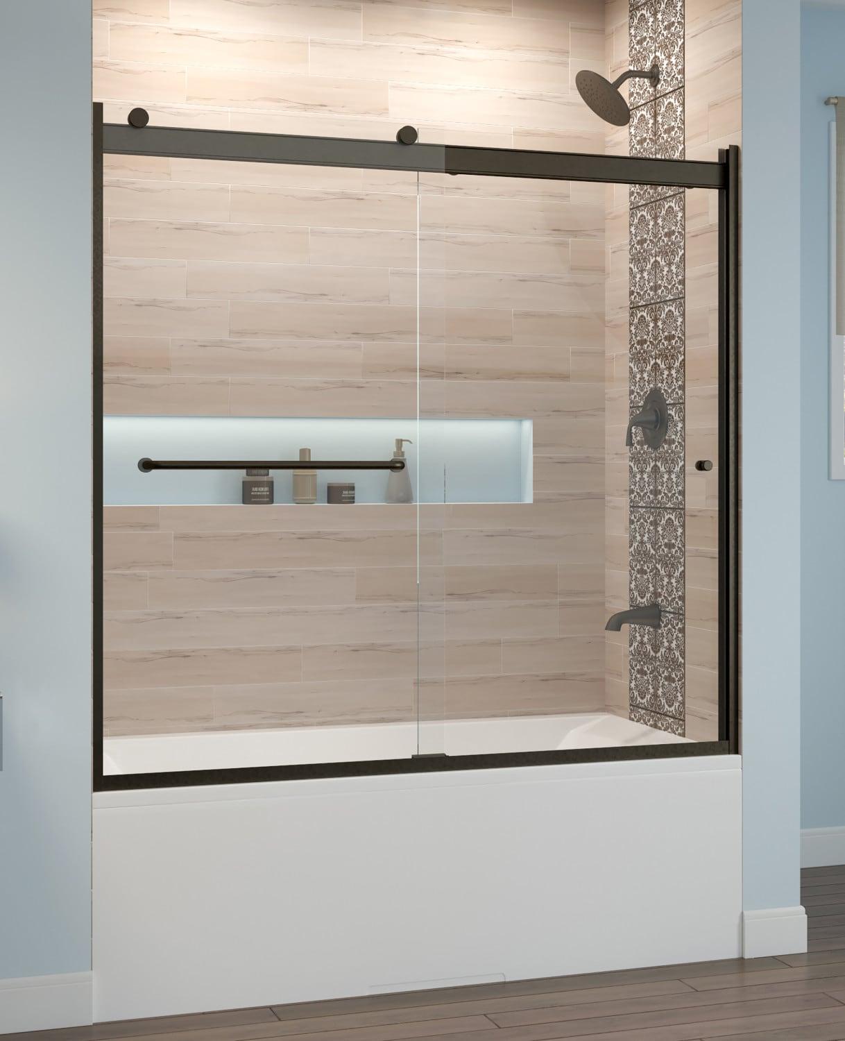 Rotolo 60" W x 57" H Semi-Frameless Tub Door
