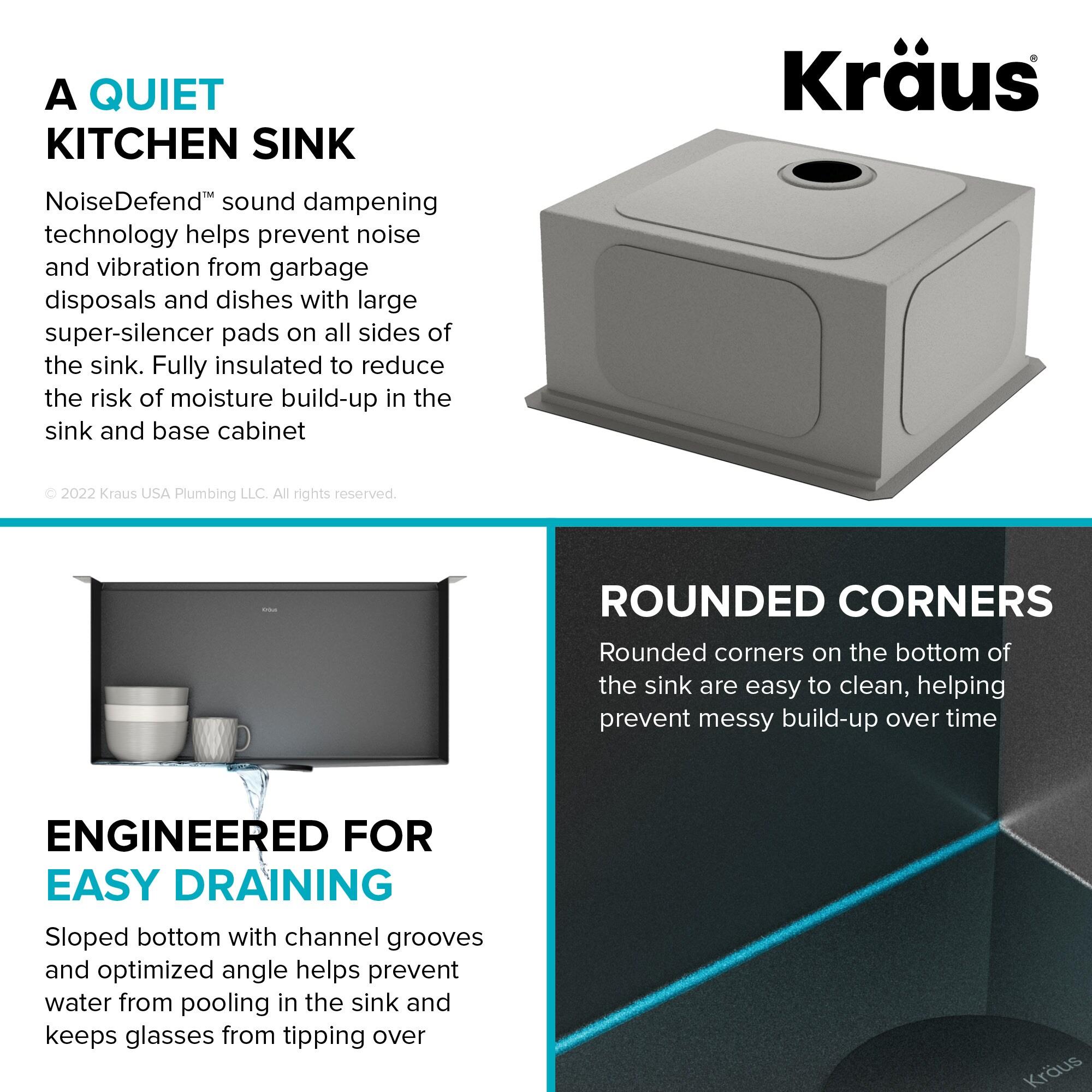 KRAUS Kore 21 Undermount Workstation 16 Gauge Black Stainless Steel Single Bowl Kitchen Sink in PVD Gunmetal Finish with Accessories