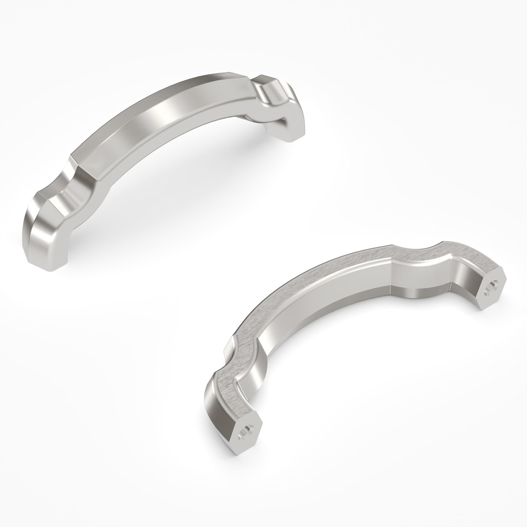 Hickory Hardware Solid Core Kitchen Cabinet Pulls, Luxury Cabinet Handles, Hardware for Doors & Dresser Drawers, 3 Inch Hole Center, Satin Nickel, Veranda Collection(Pack of 10)