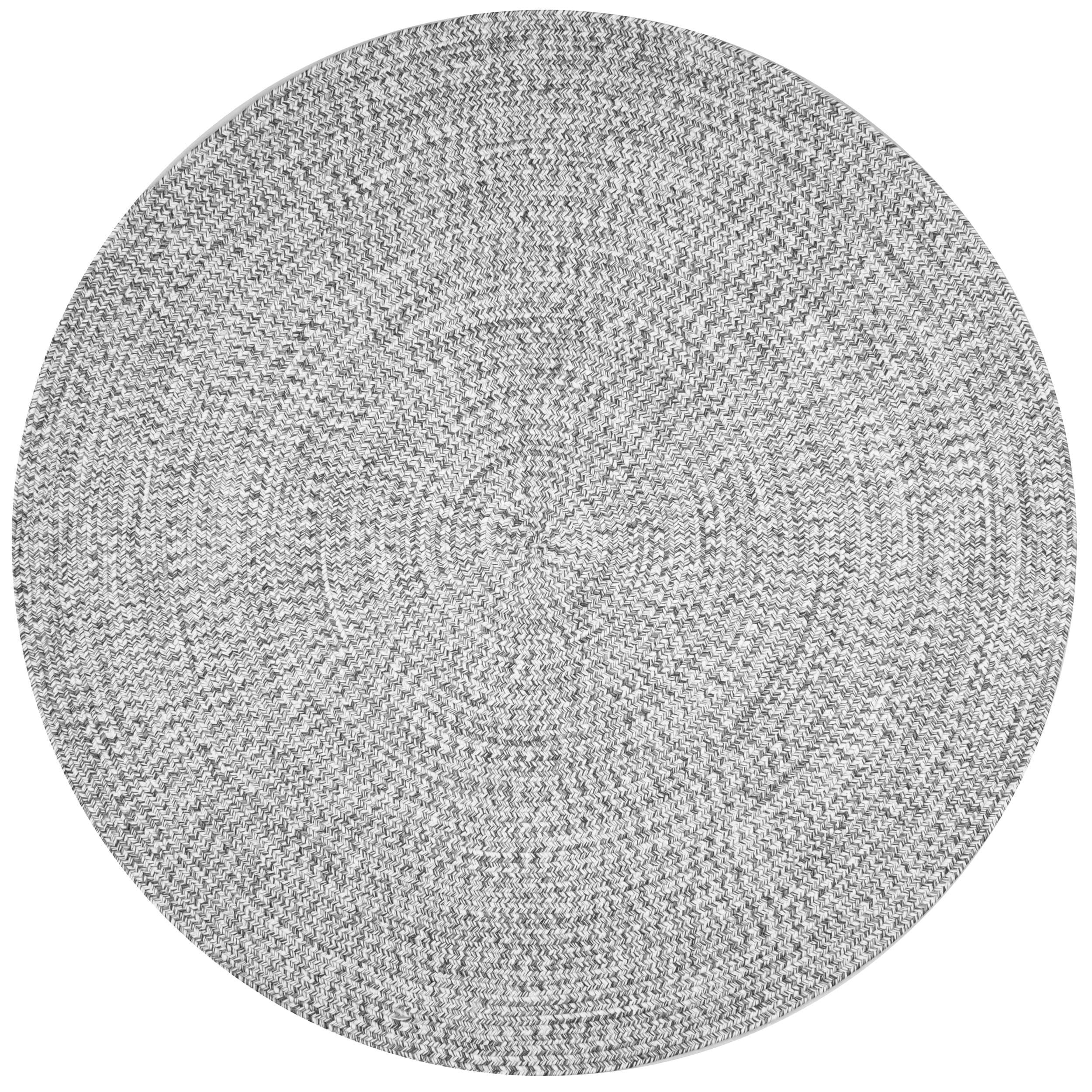 nuLOOM Wynn Braided Indoor/Outdoor Salt And Pepper 6' Casual Round Rug