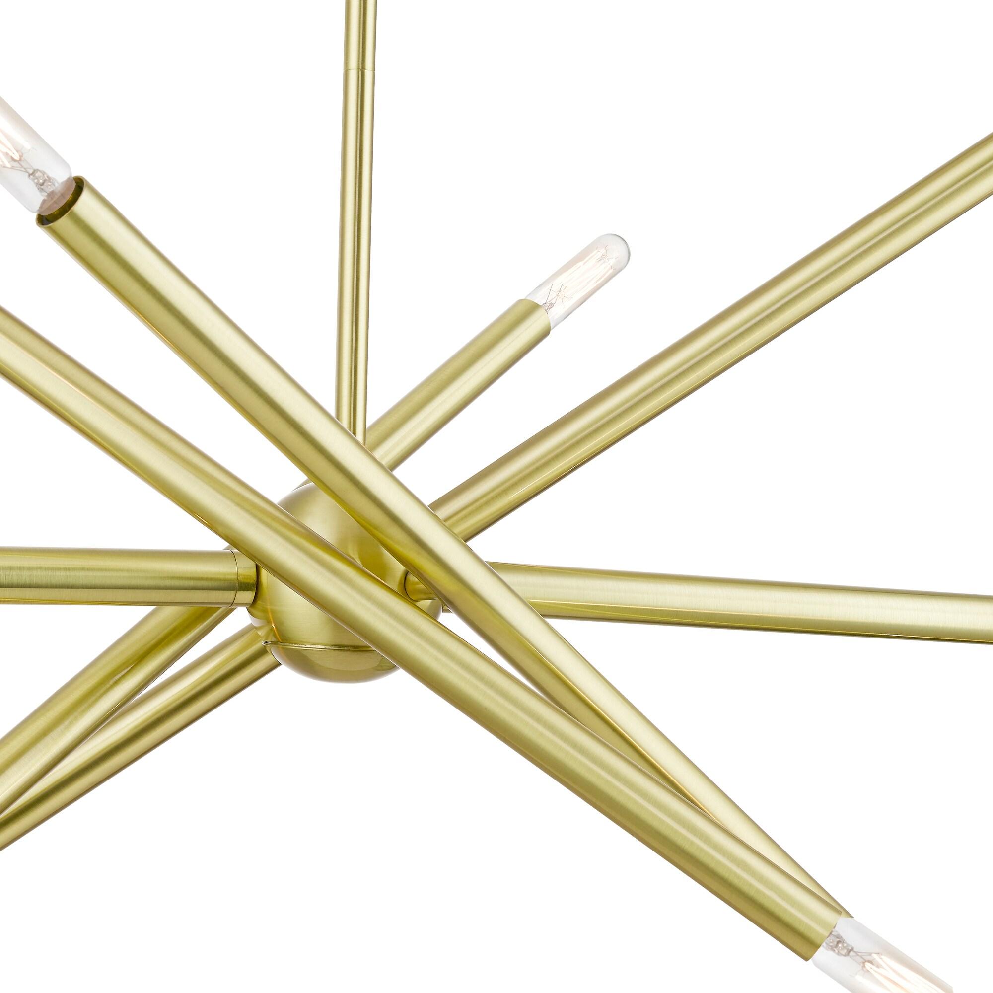 Livex Lighting Soho 10 - Light Chandelier in  Satin Brass