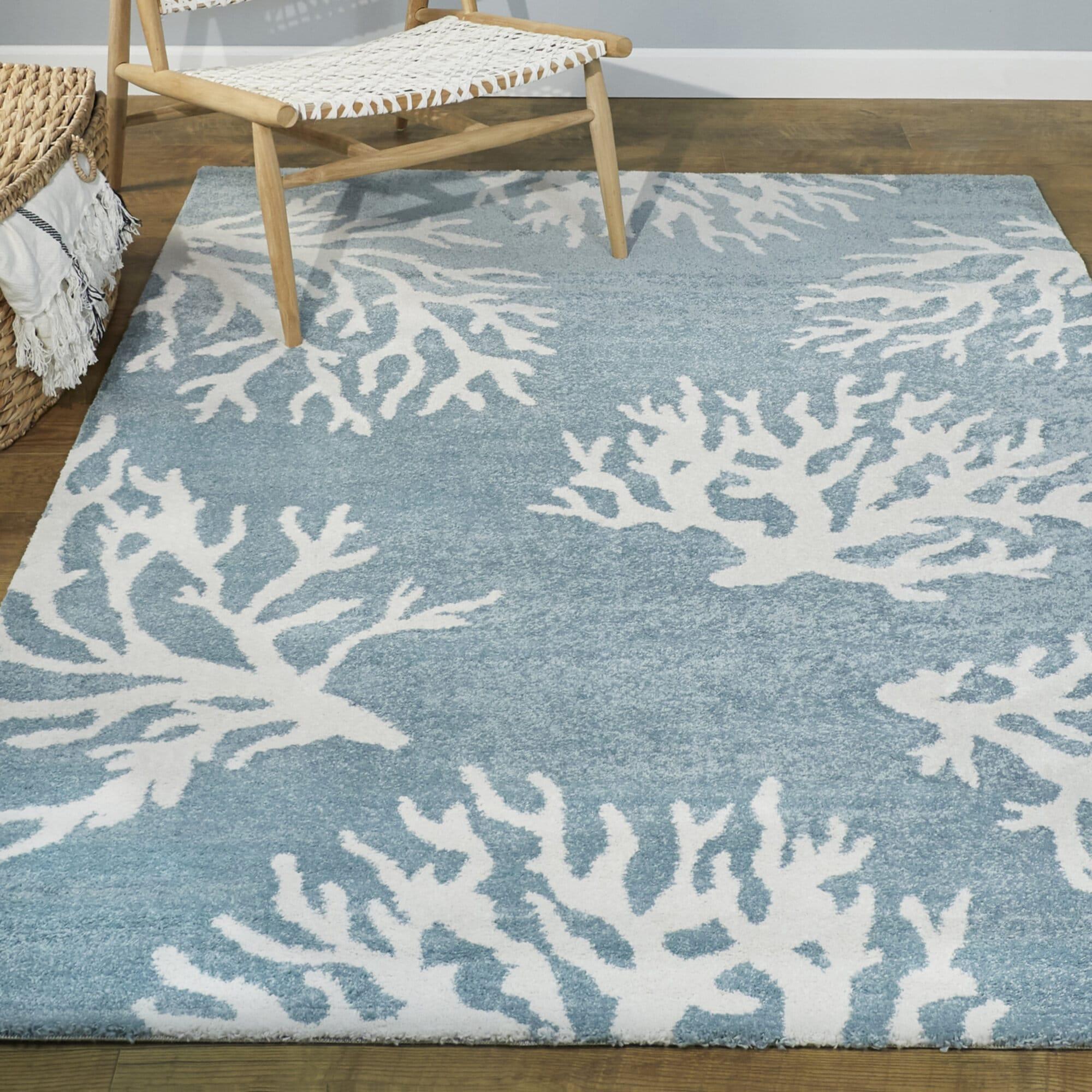 Boca Blue/White Area Rug