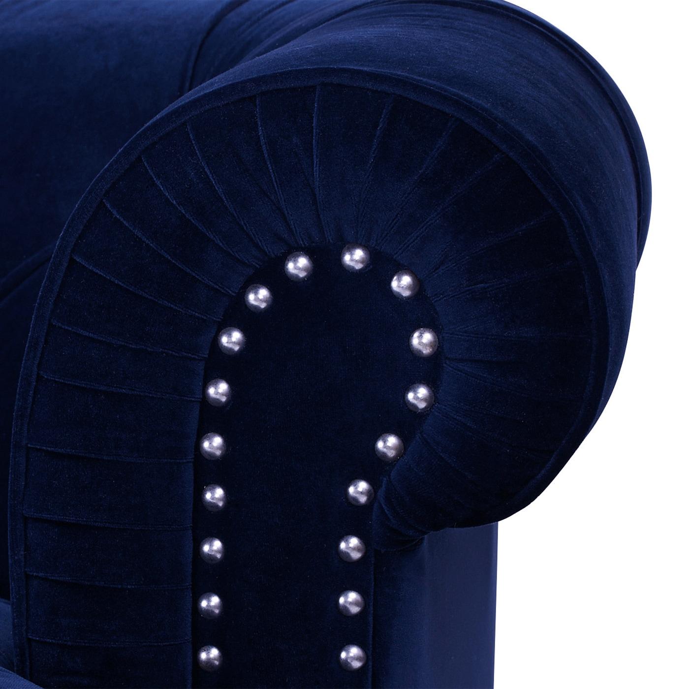 Jennifer Taylor Home La Rosa 84" Victorian Chesterfield Living Room Tufted Sofa Couch, Navy Blue